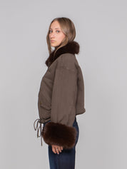 PINKO GIUBBINO L64 MARRONE - CAFFE