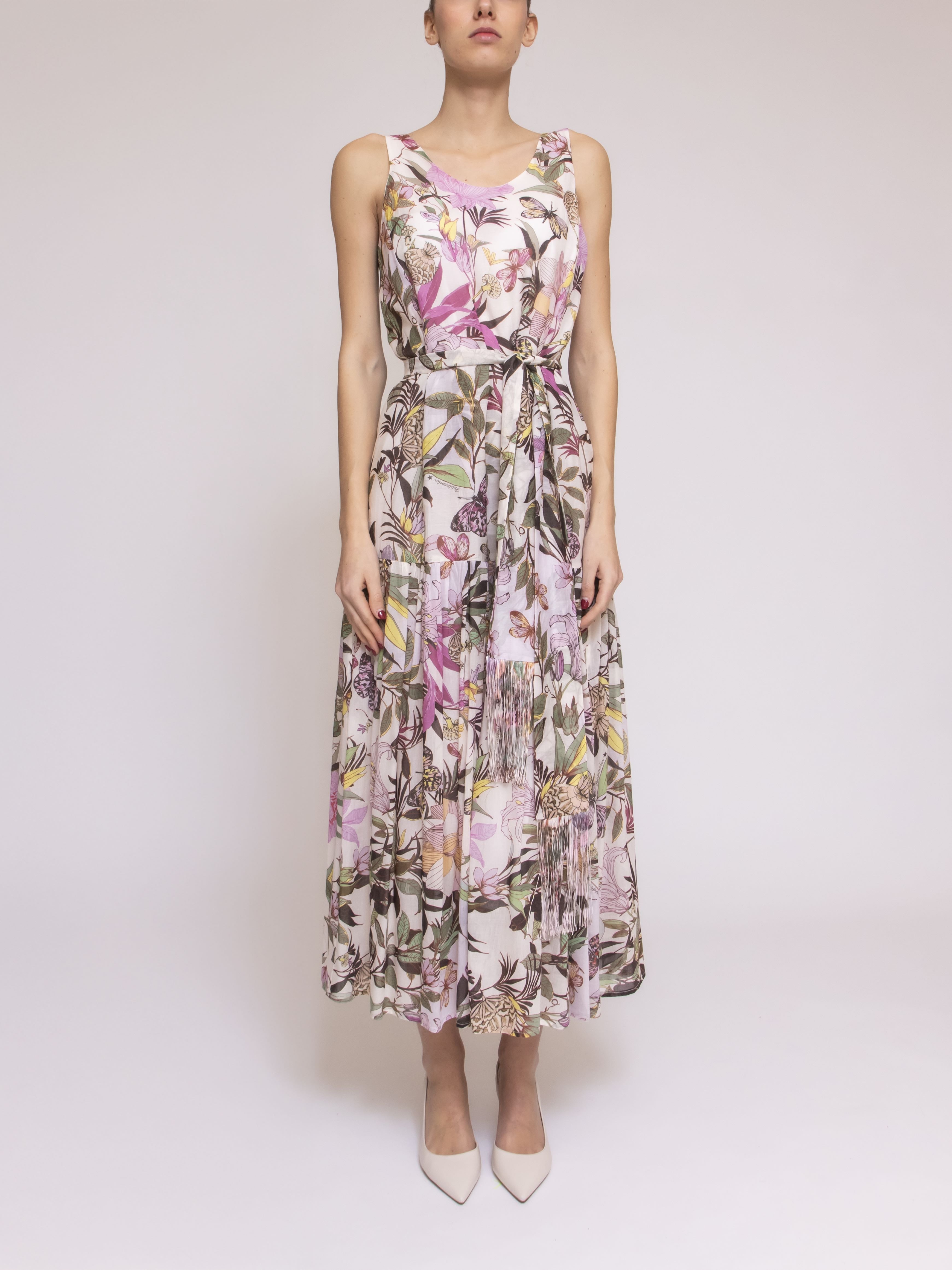 Shirtaporter Abito 1 MEXICAN GARDEN BIANCO
