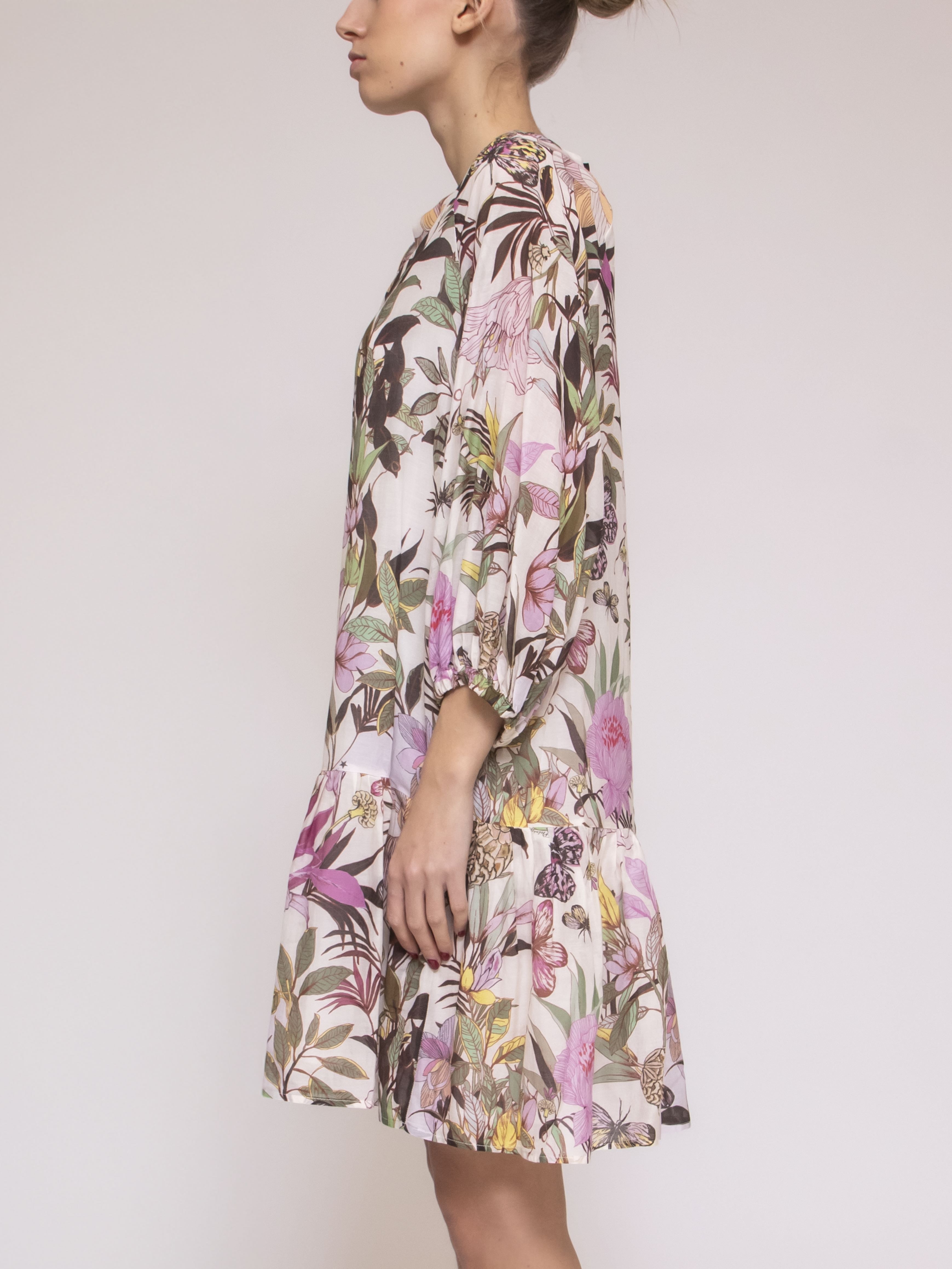 Shirtaporter Abito 1.MEXICAN GARDEN BIANCO