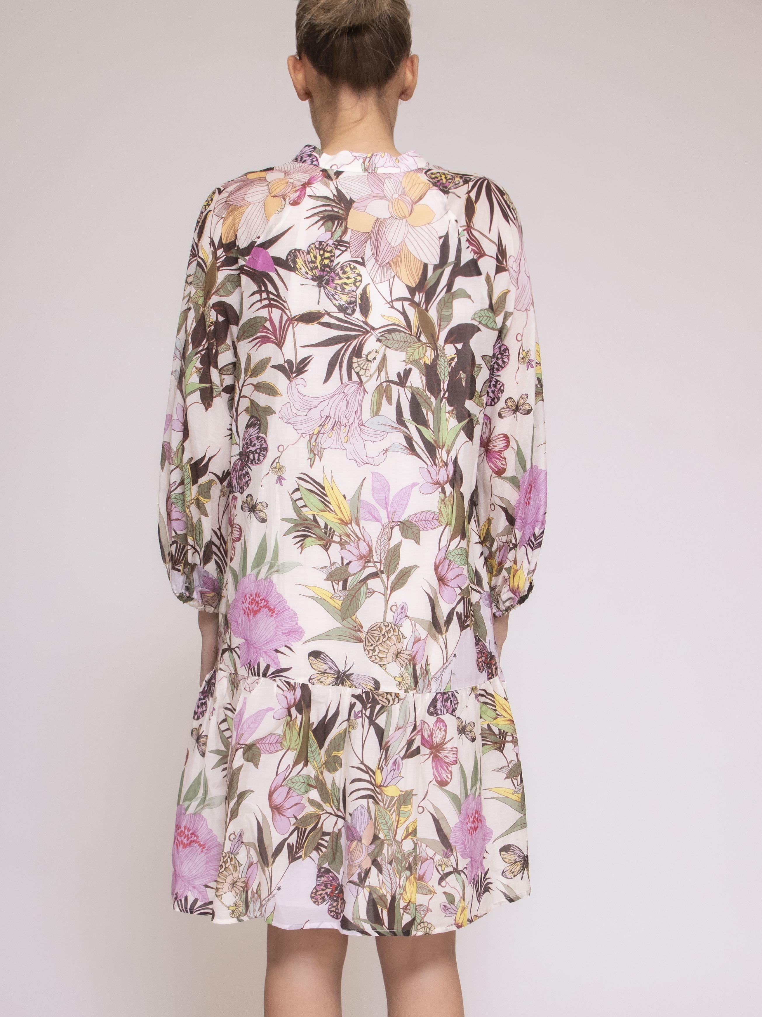 Shirtaporter Abito 1.MEXICAN GARDEN BIANCO