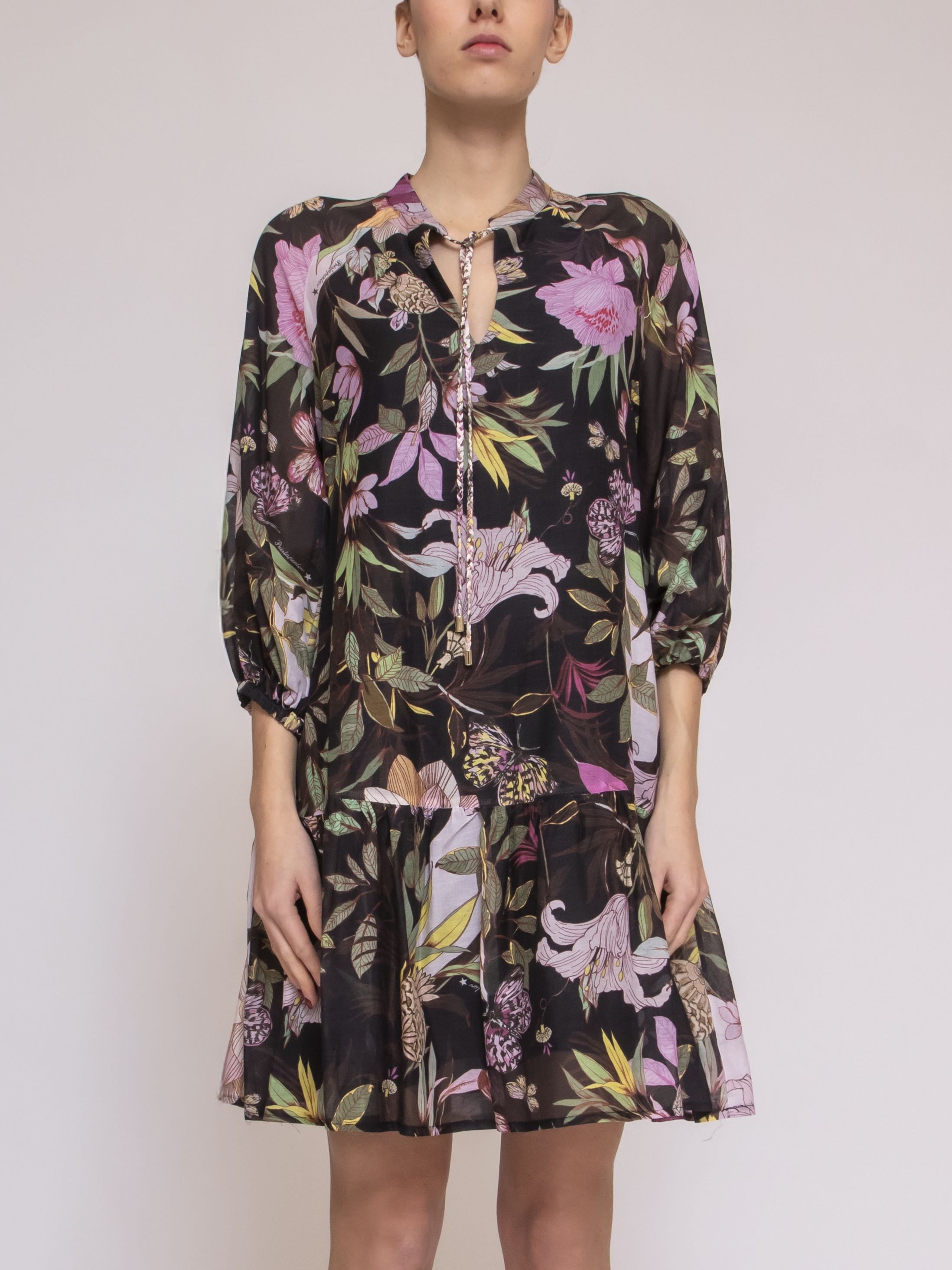Shirtaporter Abito 2.MEXICAN GARDEN NERO