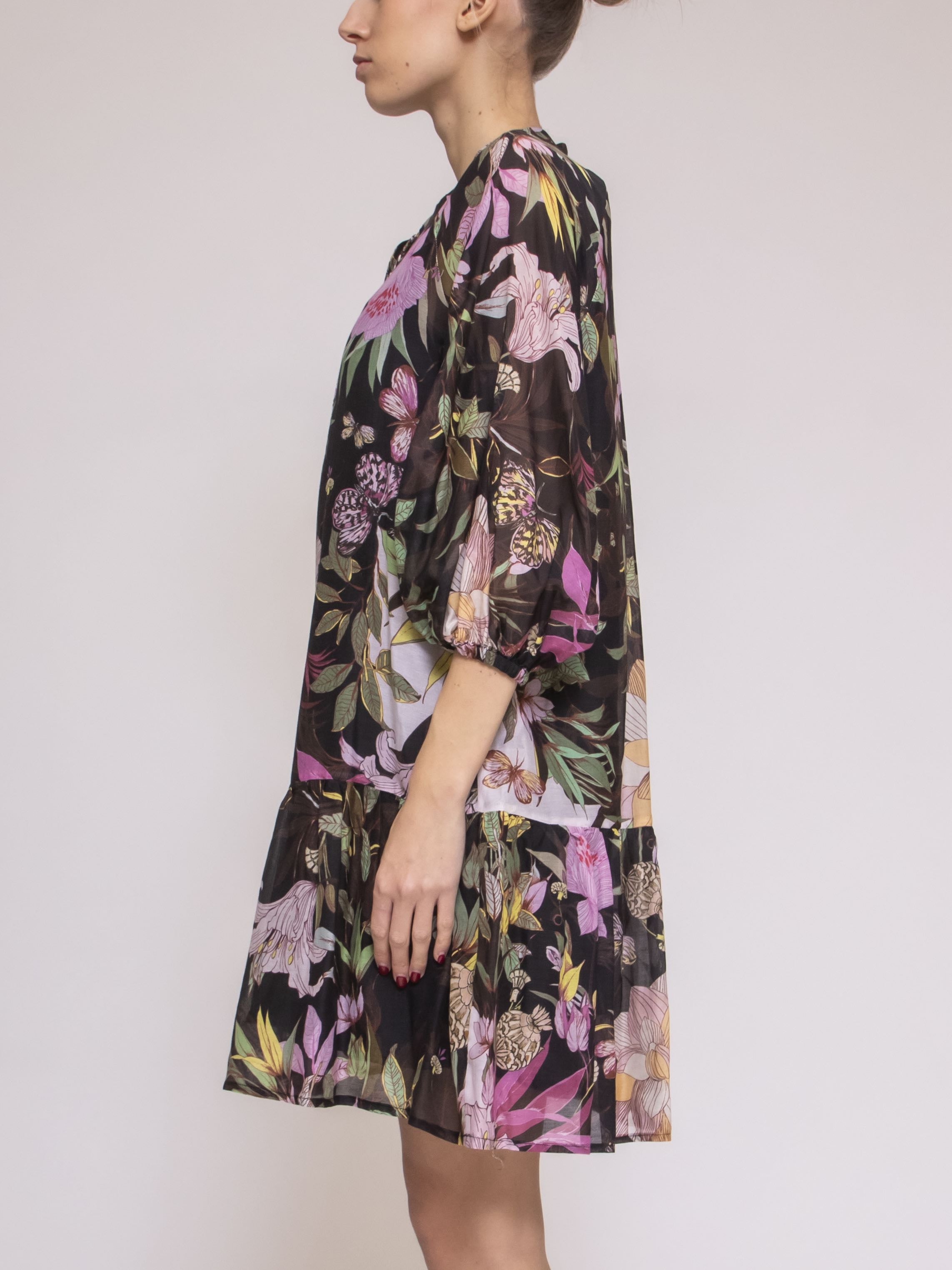 Shirtaporter Abito 2.MEXICAN GARDEN NERO