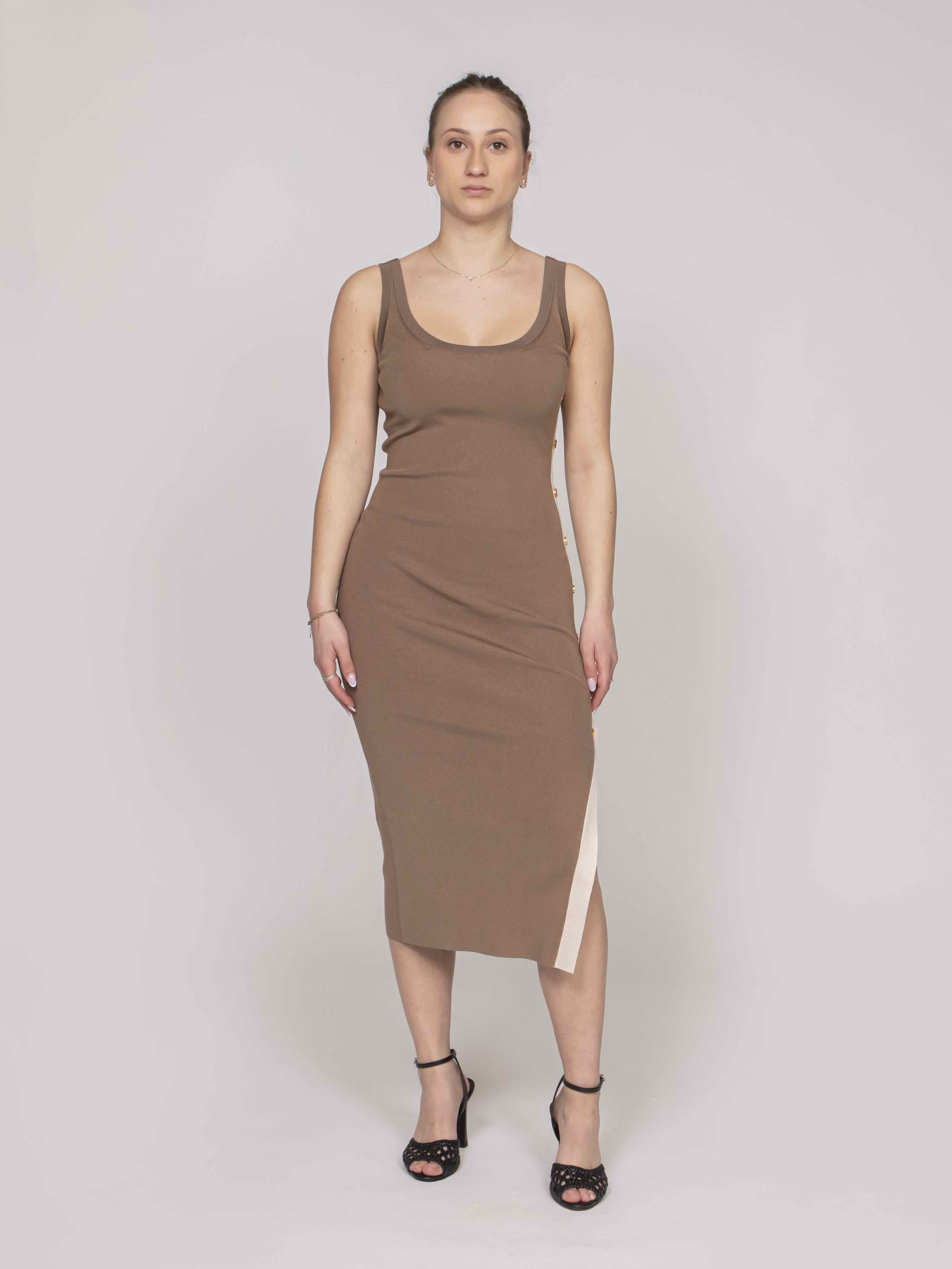 Elisabetta Franchi Abito Di Maglia 727 ARGILLA/BURRO