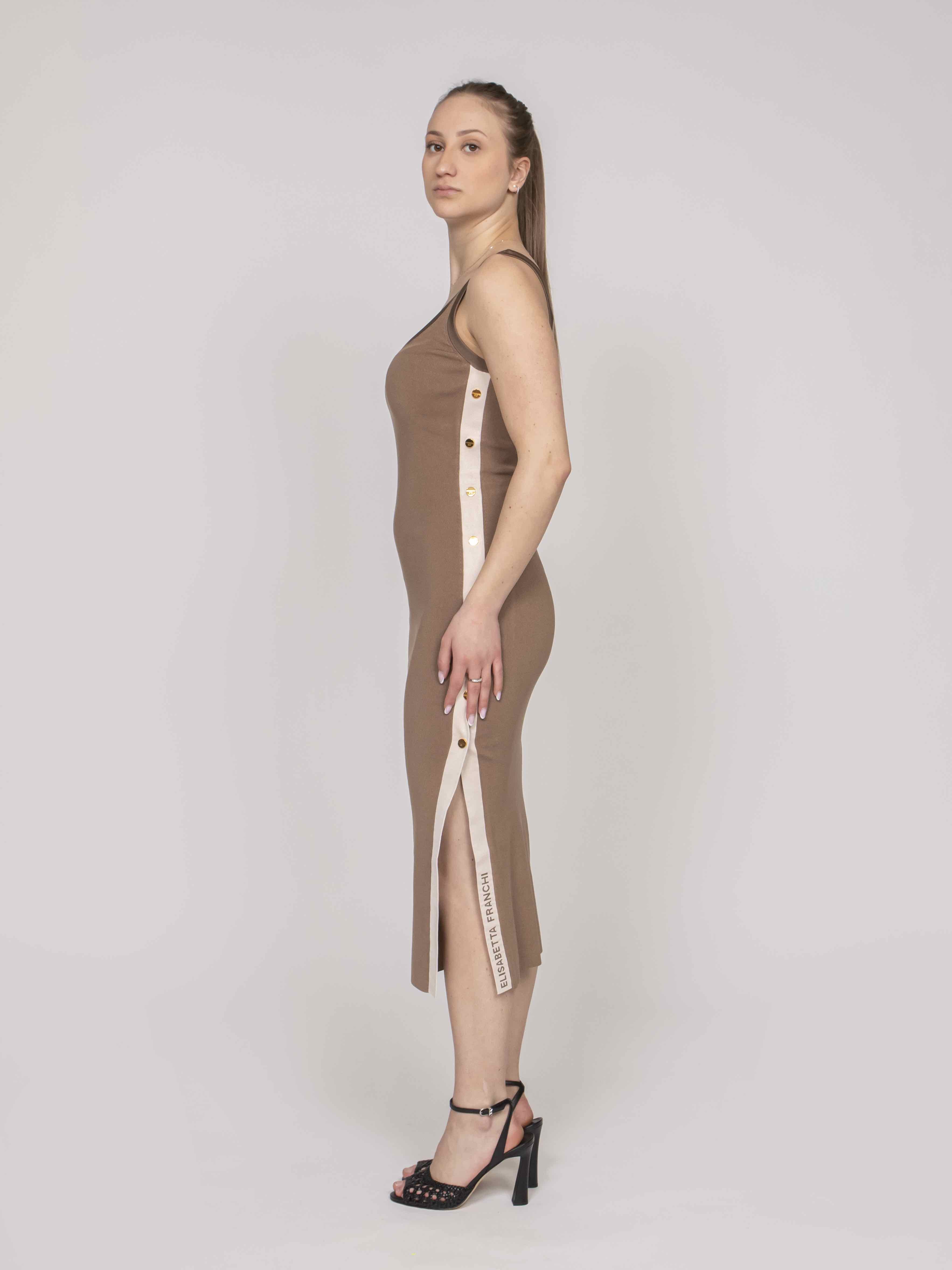Elisabetta Franchi Abito Di Maglia 727 ARGILLA/BURRO