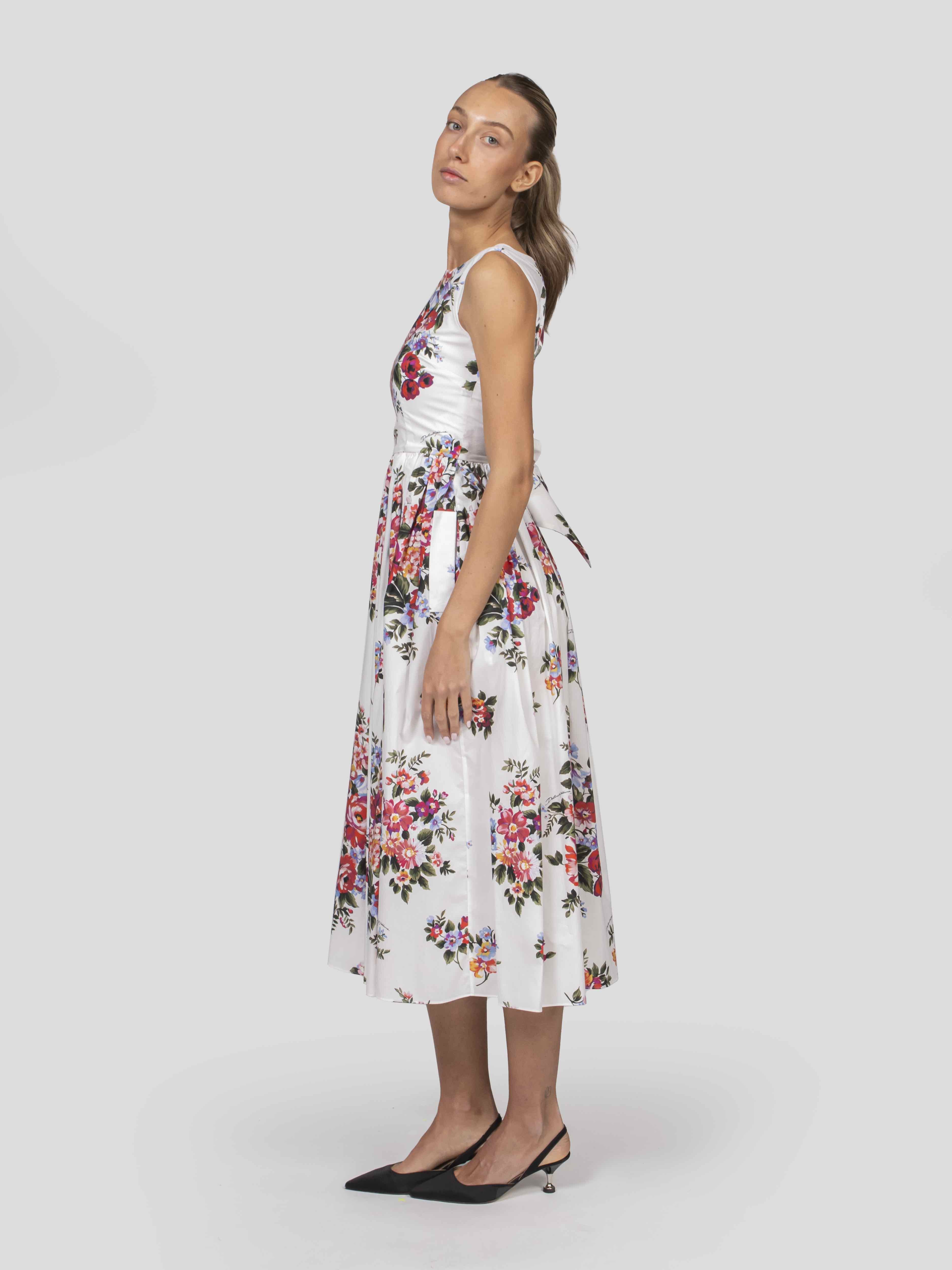 Dolce & Gabbana Abito HA5ZO MAZZ.FIORI F.BIANCO