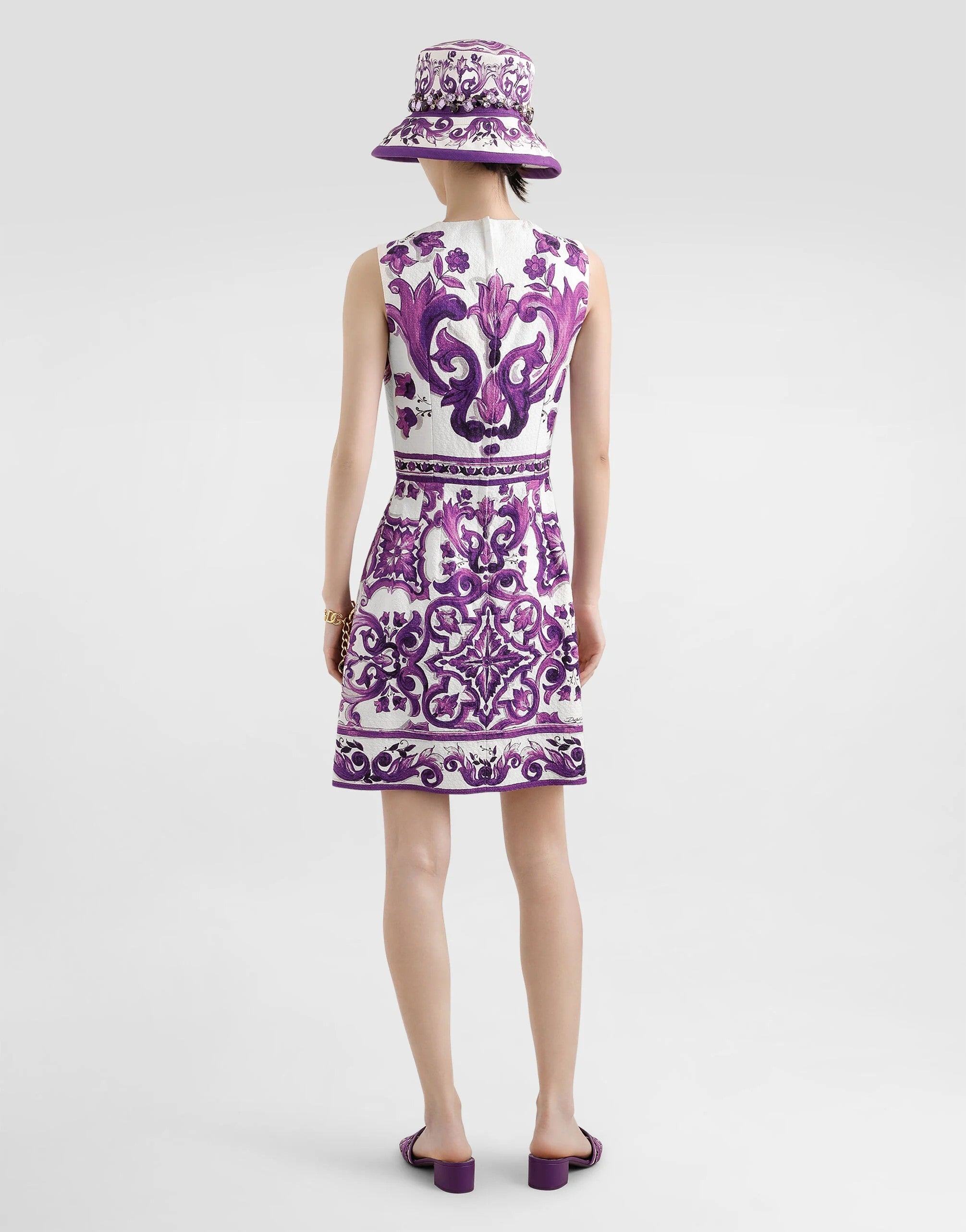 Dolce & Gabbana Abito IP3TN MIX MAIOLICA VIOLA