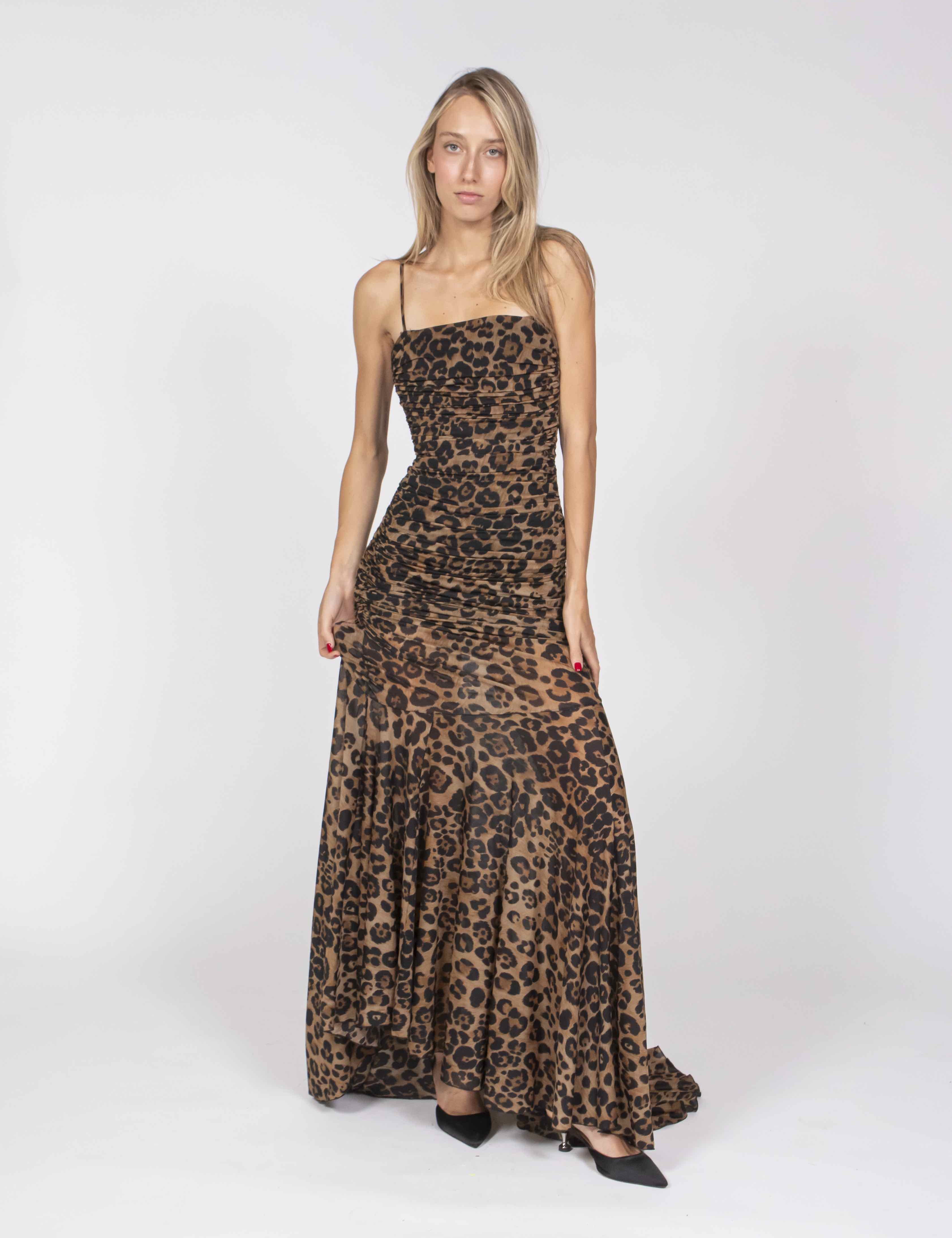 Blumarine Abito Lungo M5539 BROWN