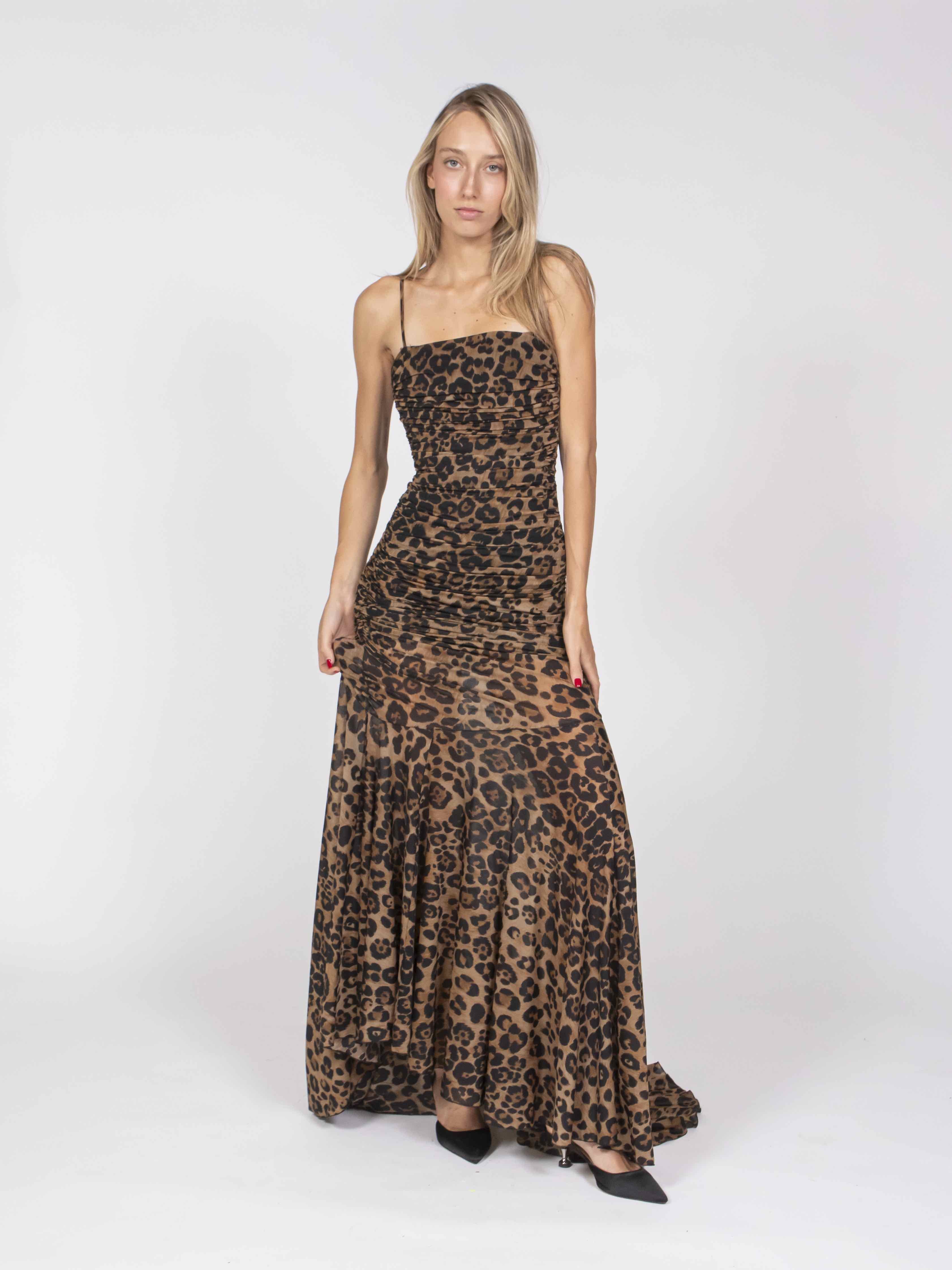 Blumarine Abito Lungo M5539 BROWN