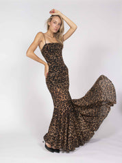 Blumarine Abito Lungo M5539 BROWN