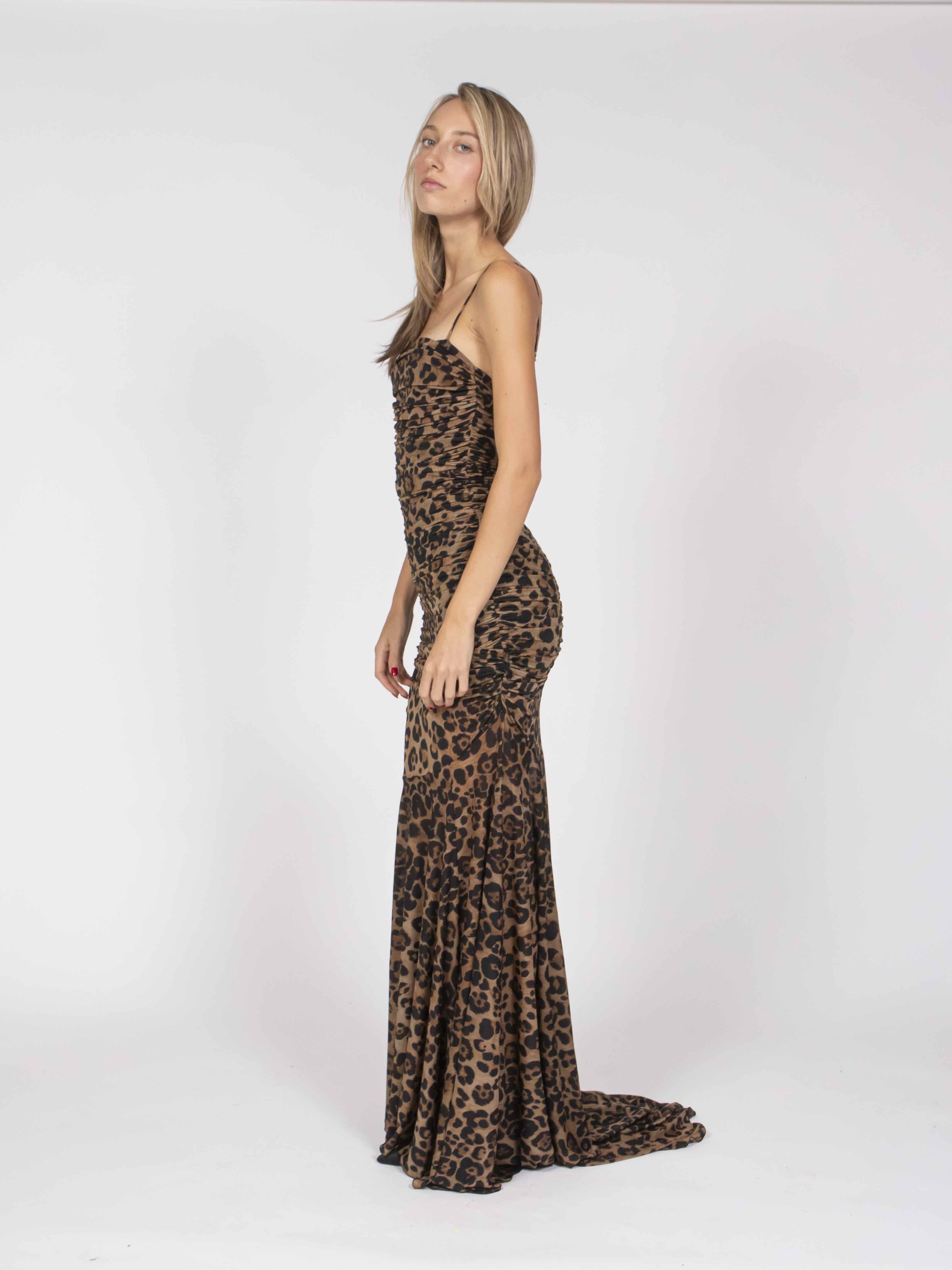 Blumarine Abito Lungo M5539 BROWN