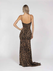 Blumarine Abito Lungo M5539 BROWN