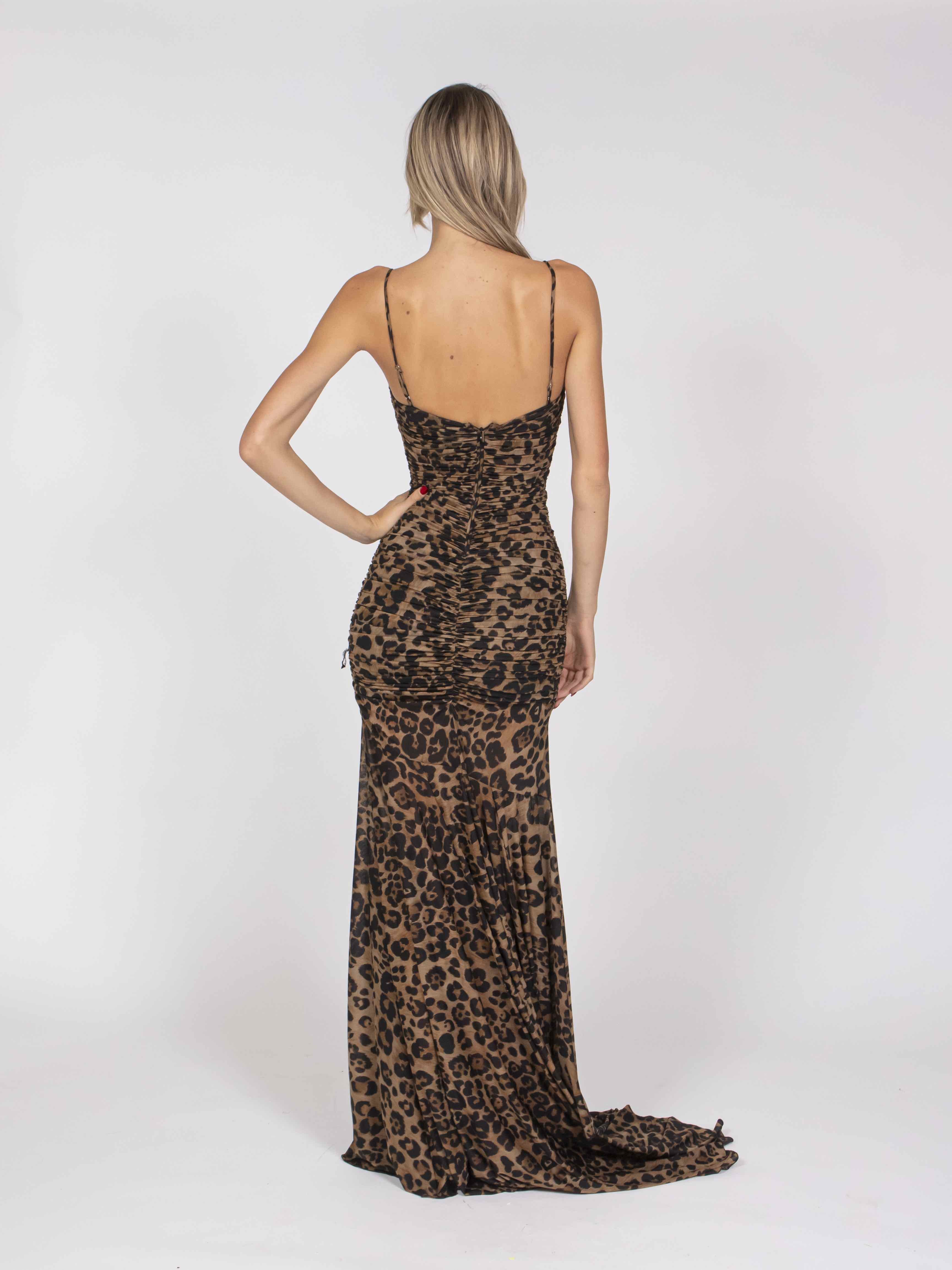 Blumarine Abito Lungo M5539 BROWN