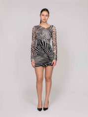 Blumarine Abito M1039 NATURAL WHITE/BLACK