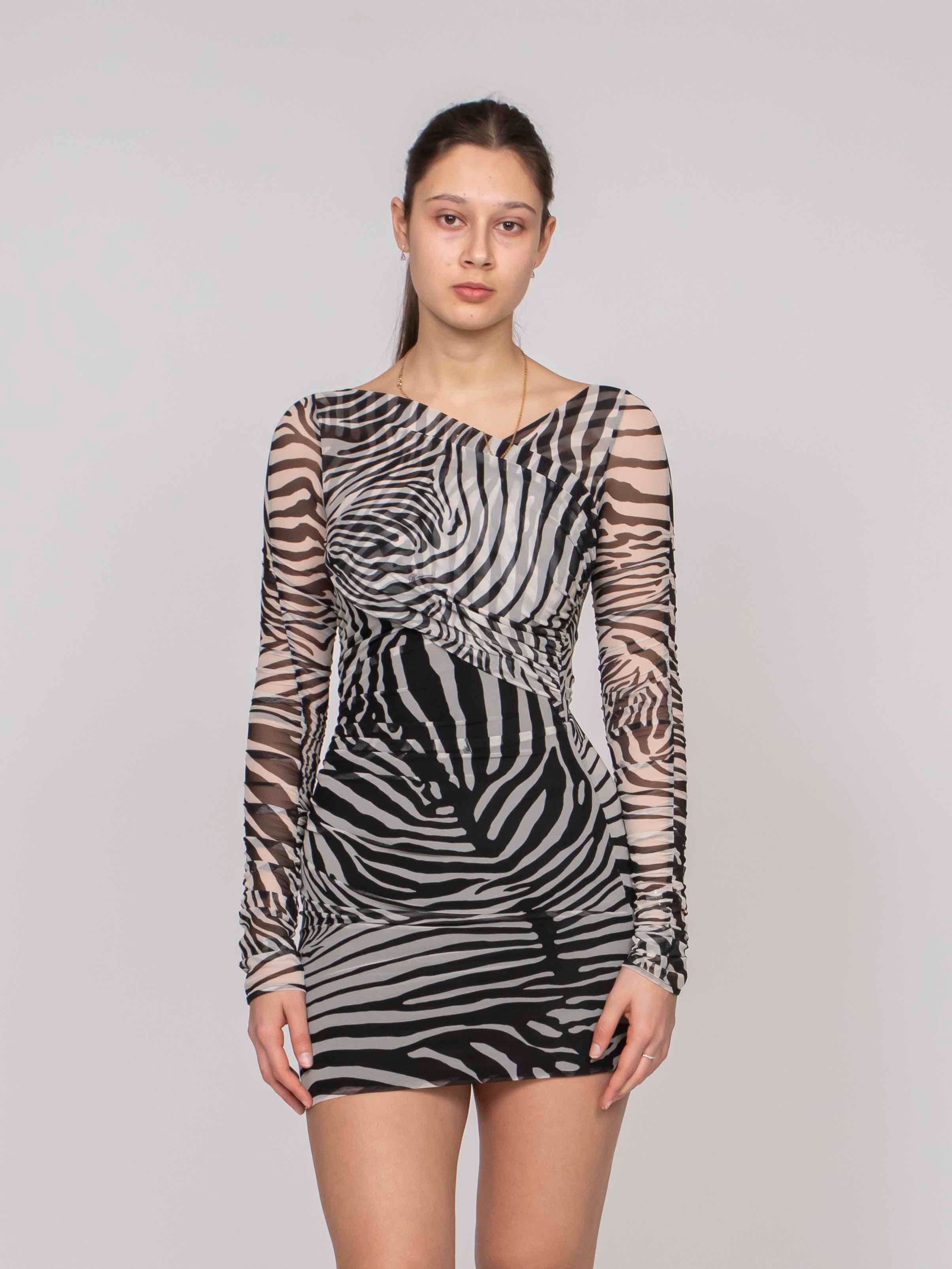 Blumarine Abito M1039 NATURAL WHITE/BLACK