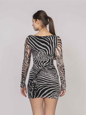 Blumarine Abito M1039 NATURAL WHITE/BLACK