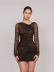 Blumarine Abito M5179 TOFFEE BROWN/BLACK