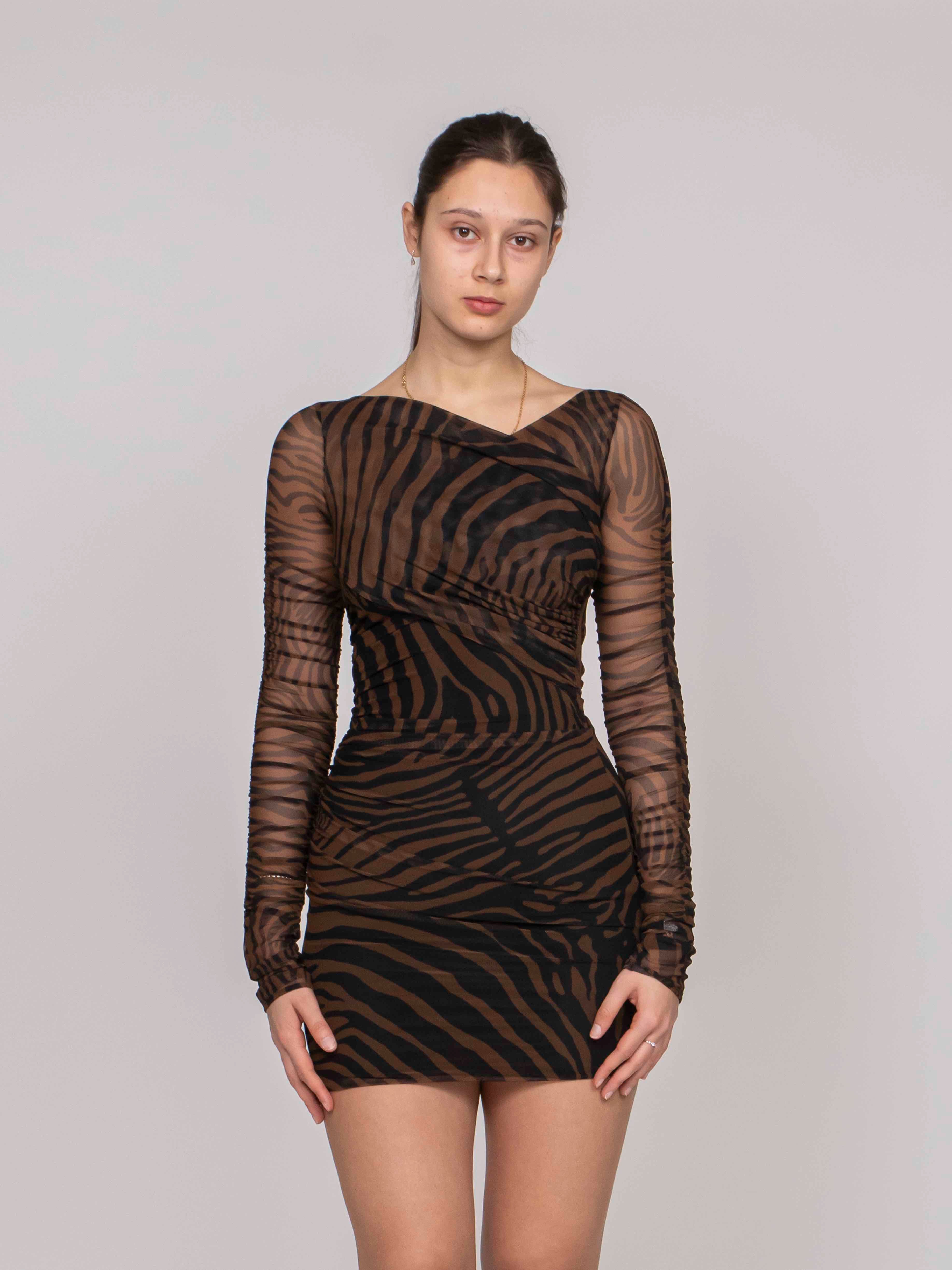 Blumarine Abito M5179 TOFFEE BROWN/BLACK