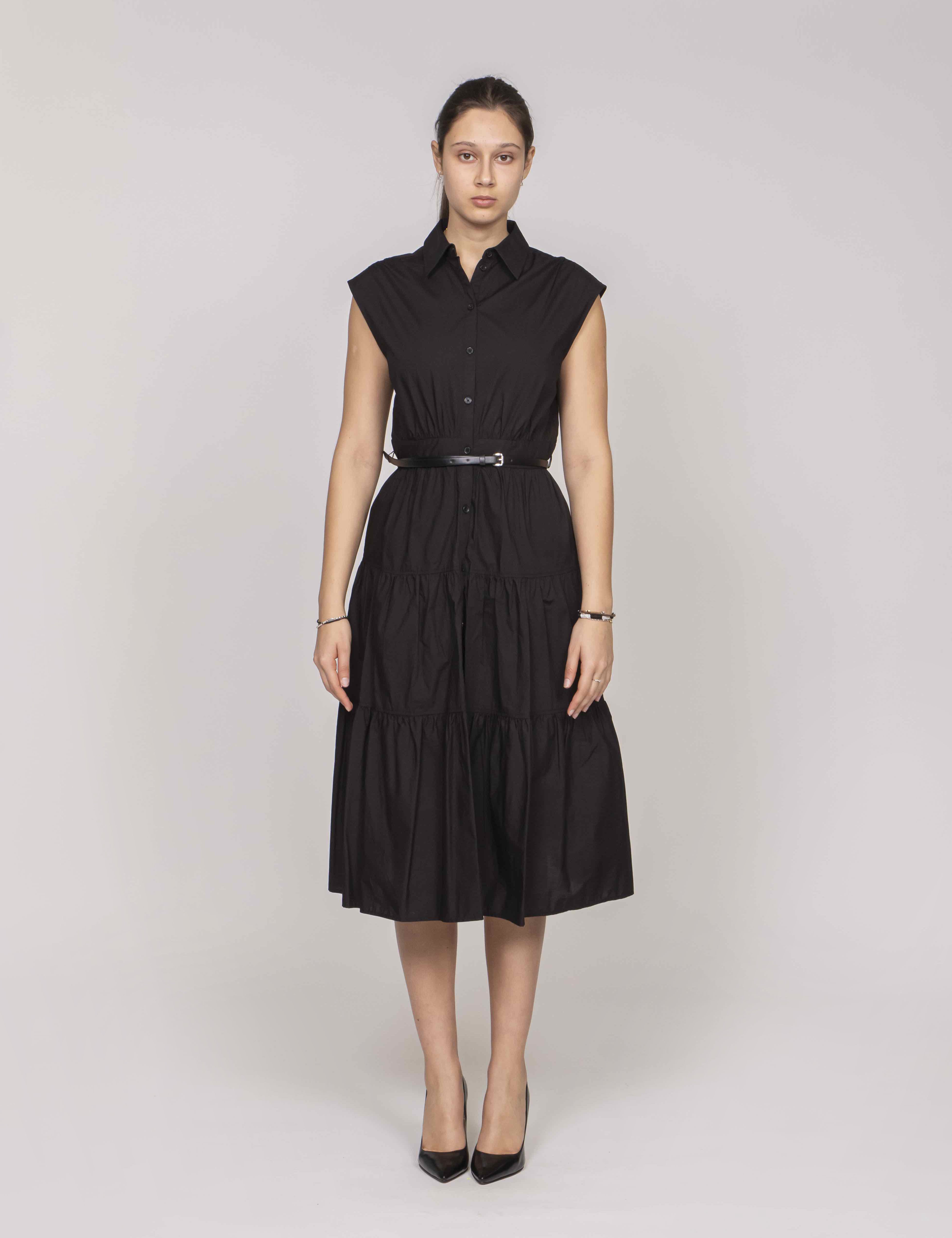 Michael Kors Abito Poplin Midi 001 BLACK