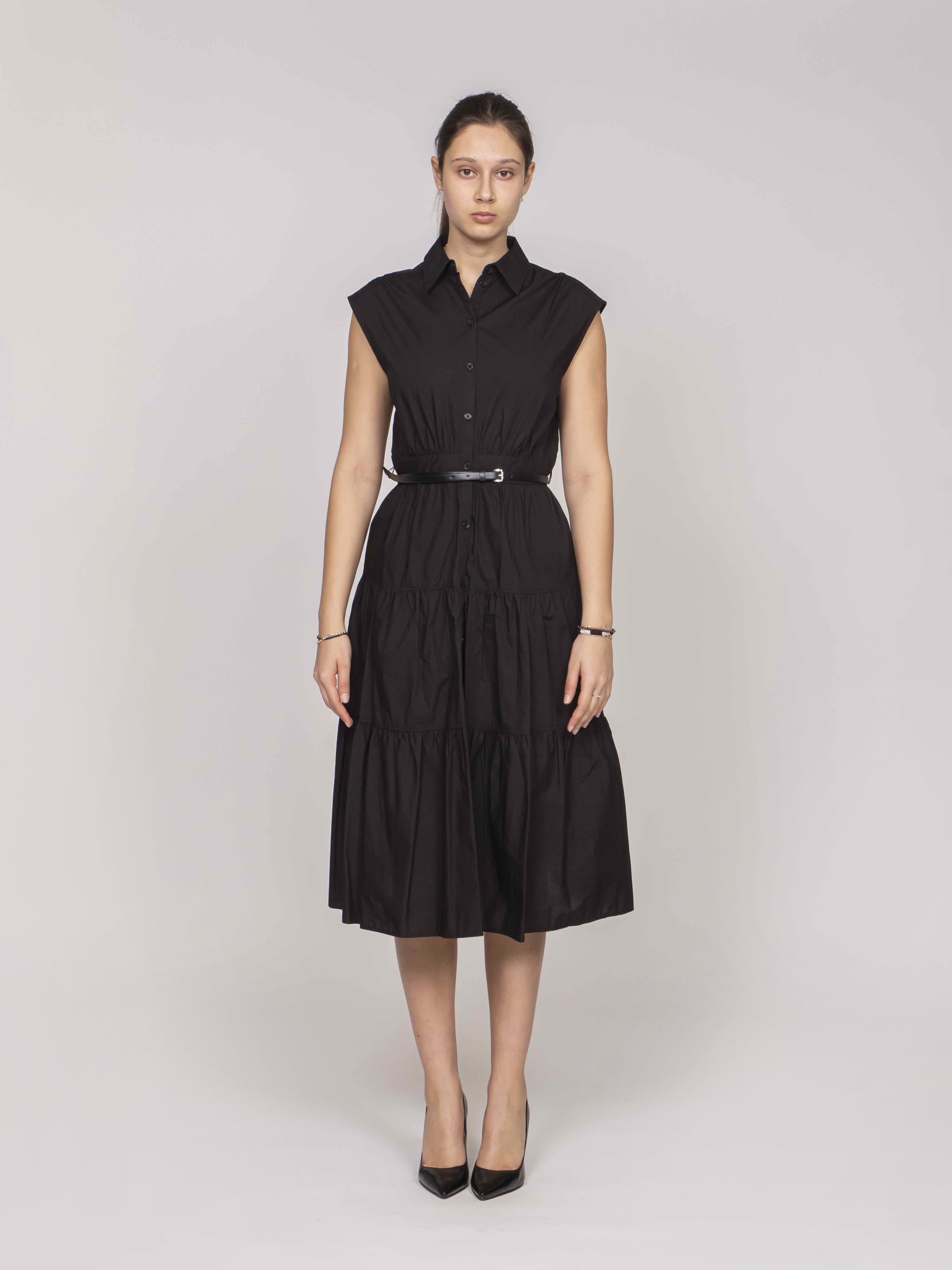 Michael Kors Abito Poplin Midi 001 BLACK
