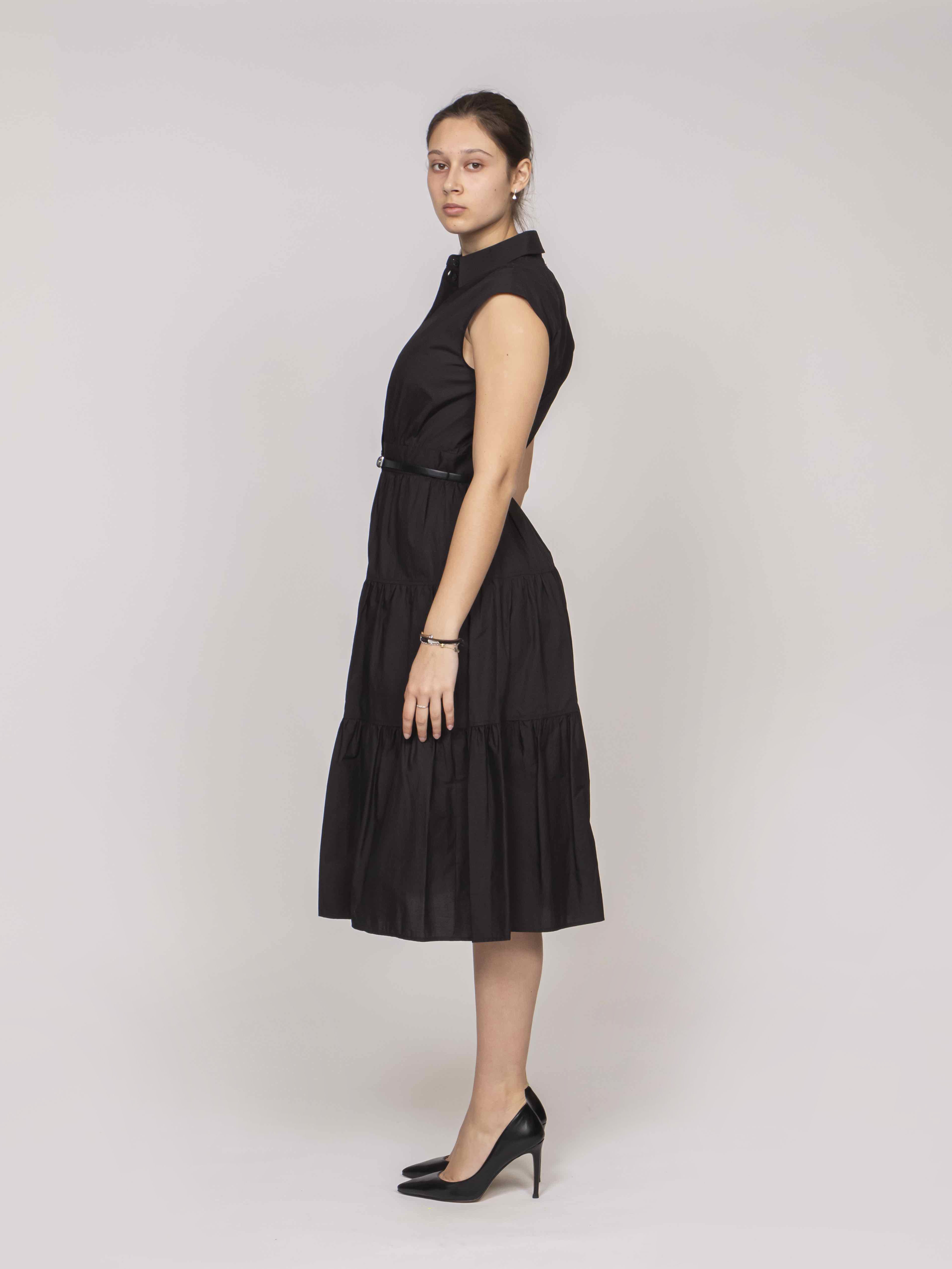 Michael Kors Abito Poplin Midi 001 BLACK
