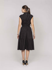 Michael Kors Abito Poplin Midi 001 BLACK