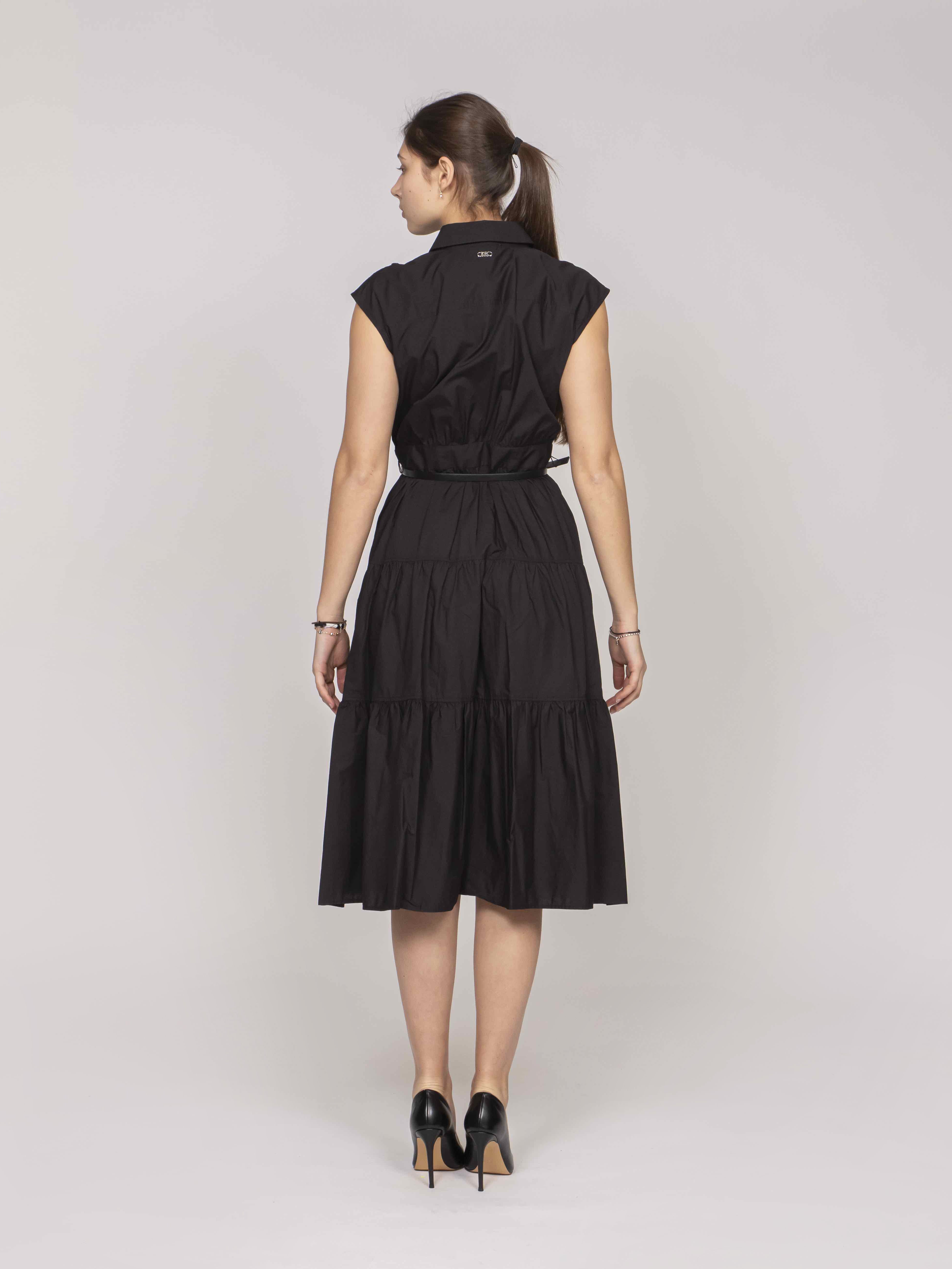 Michael Kors Abito Poplin Midi 001 BLACK