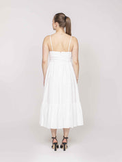 Michael Kors Abito Poplin Midi 100 WHITE