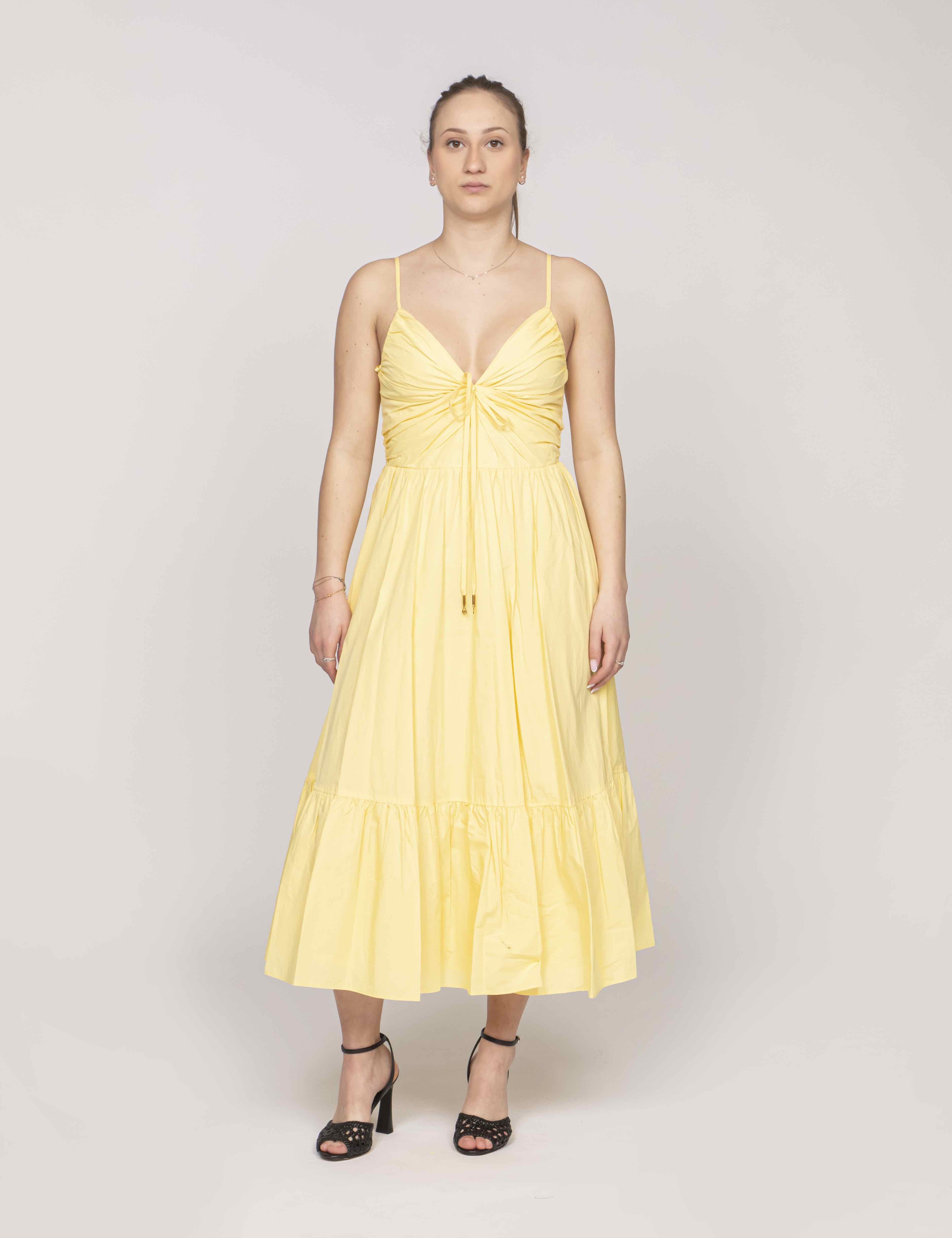 Michael Kors Abito Poplin Midi 744 LEMON