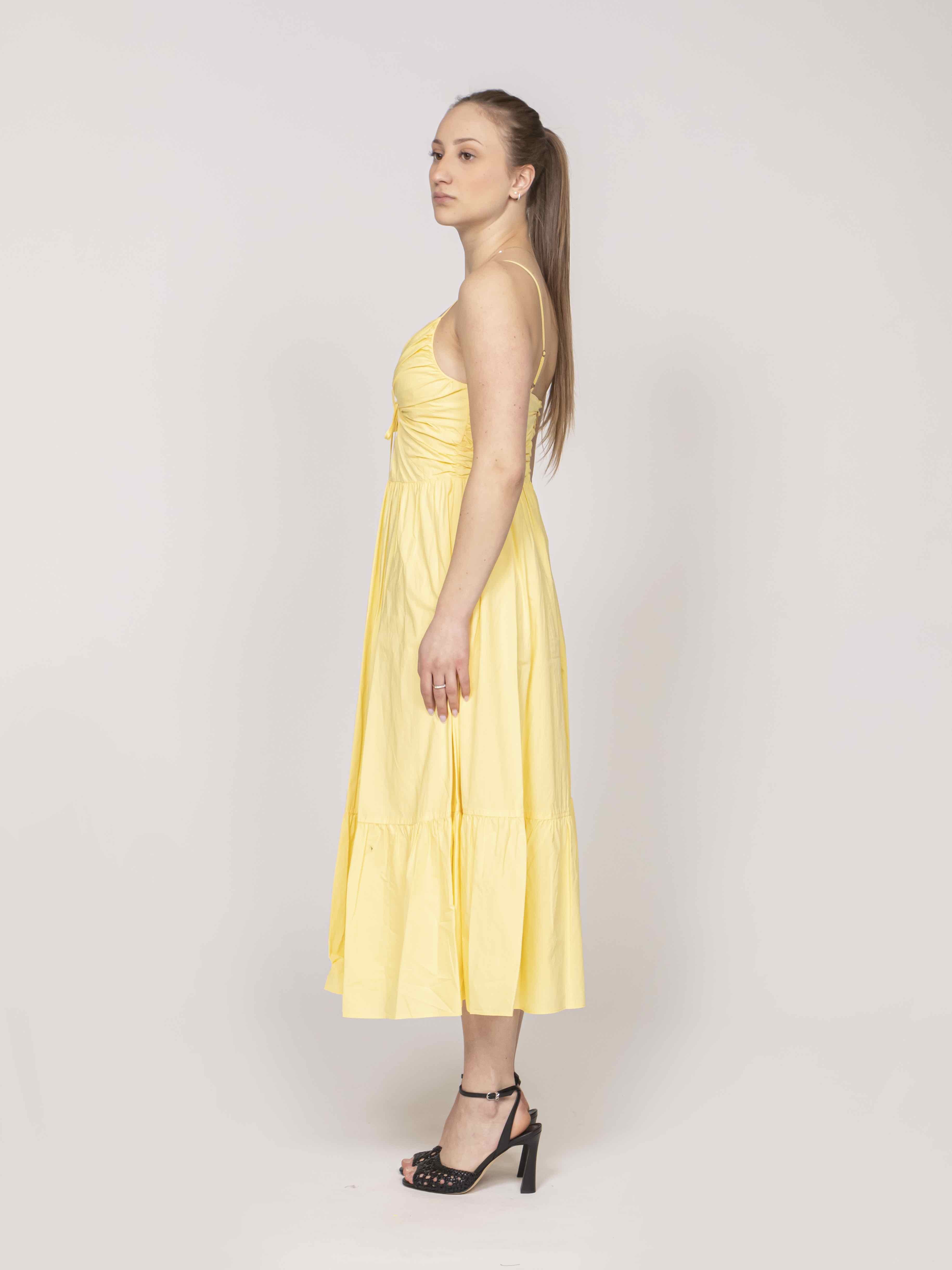 Michael Kors Abito Poplin Midi 744 LEMON