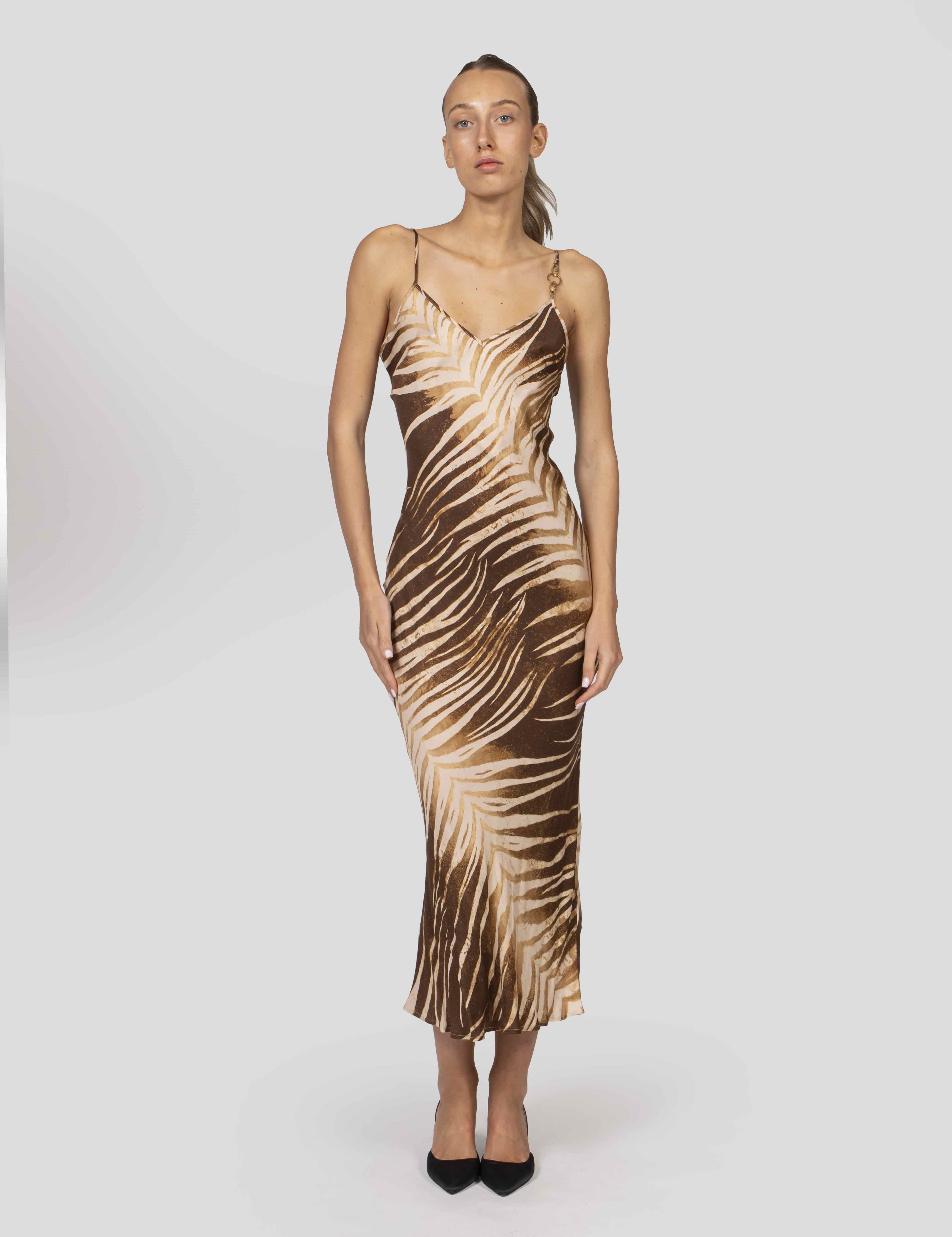 Just Cavalli Abito Raso 751 TIGER SABBIA