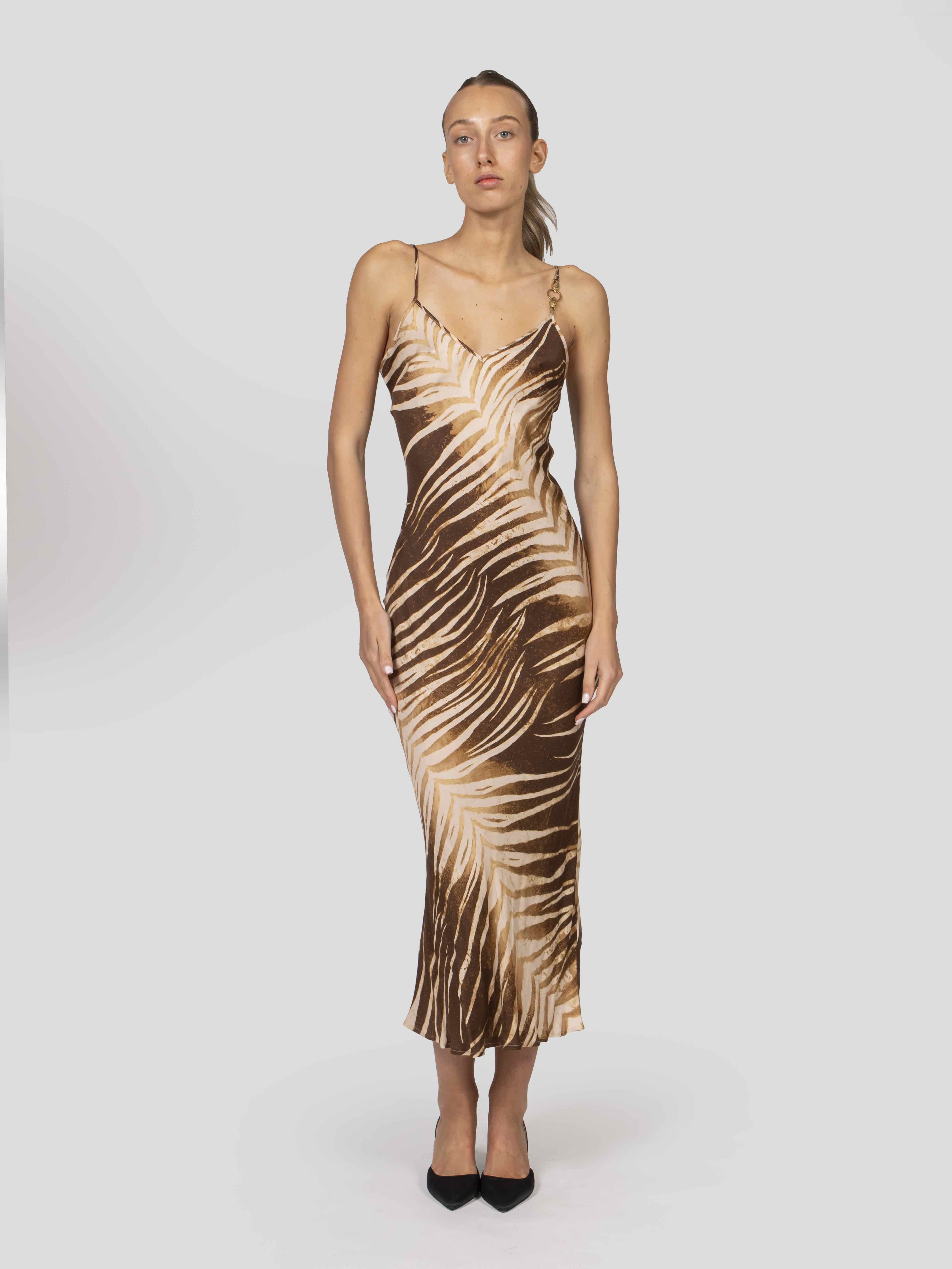 Just Cavalli Abito Raso 751 TIGER SABBIA