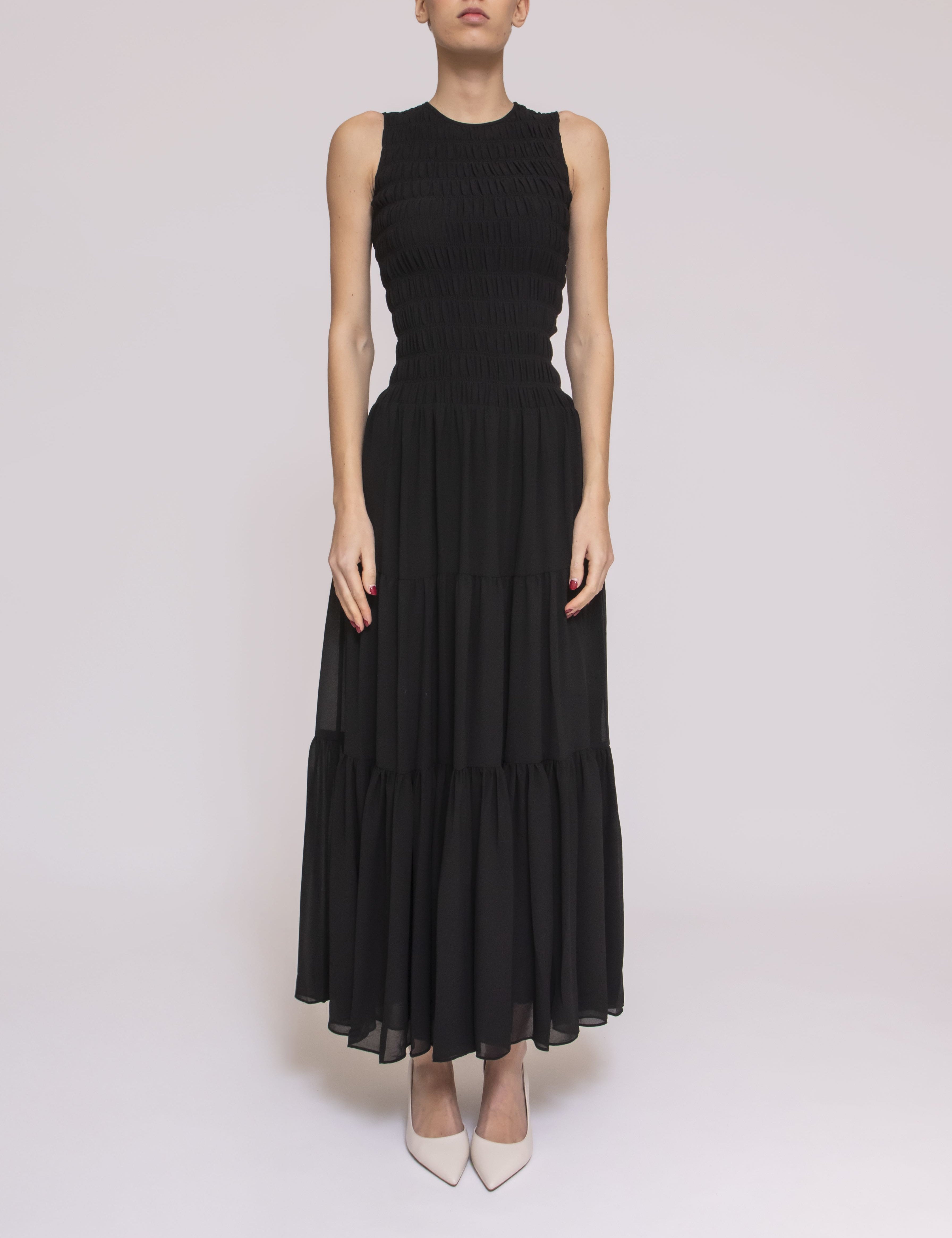 Michael Kors Abito Smocked Tank 001 BLACK