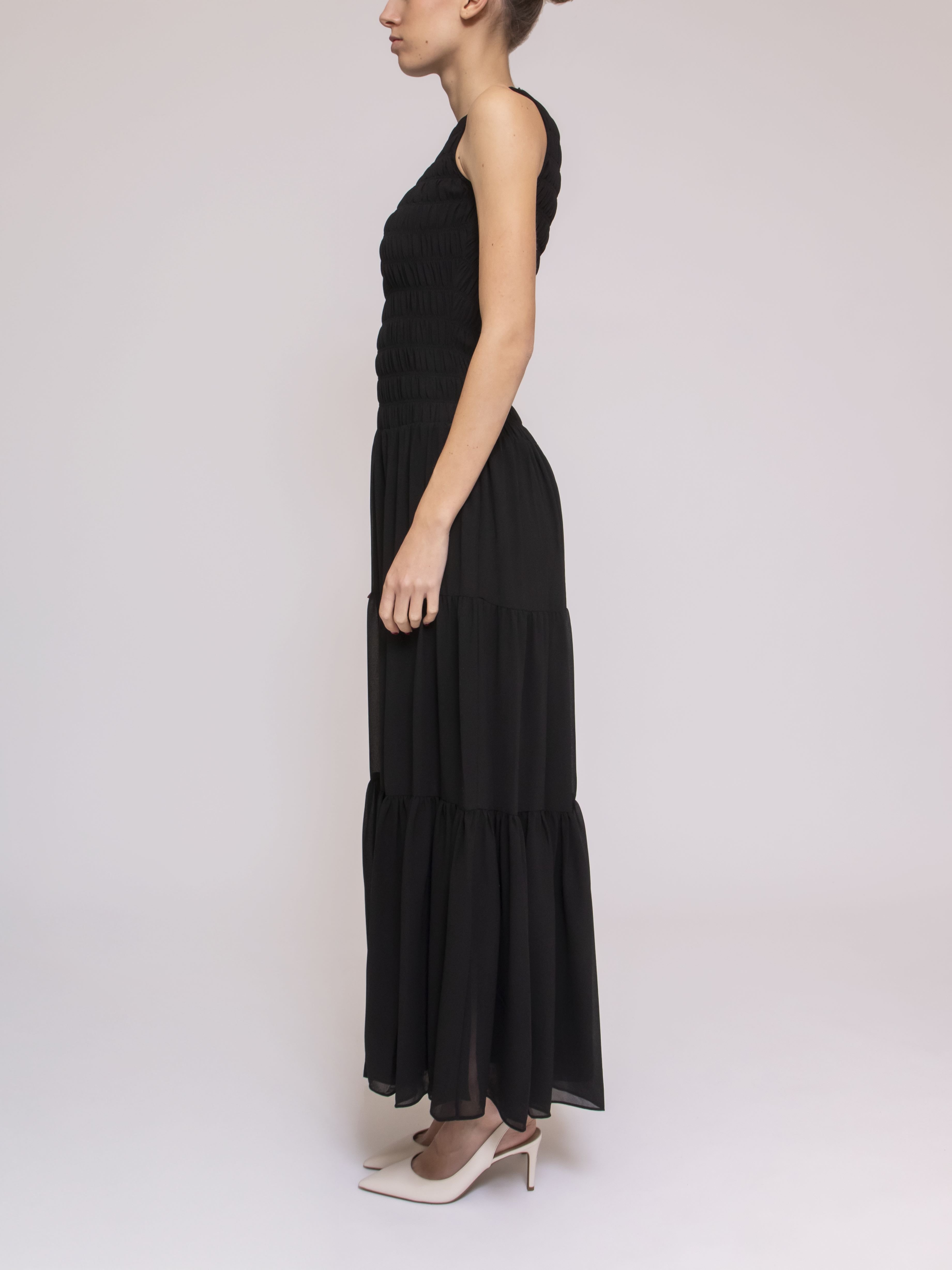 Michael Kors Abito Smocked Tank 001 BLACK