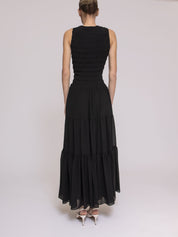 Michael Kors Abito Smocked Tank 001 BLACK