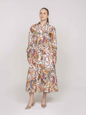 Etro Abito X0801 STAMPA F.DO BIANCO