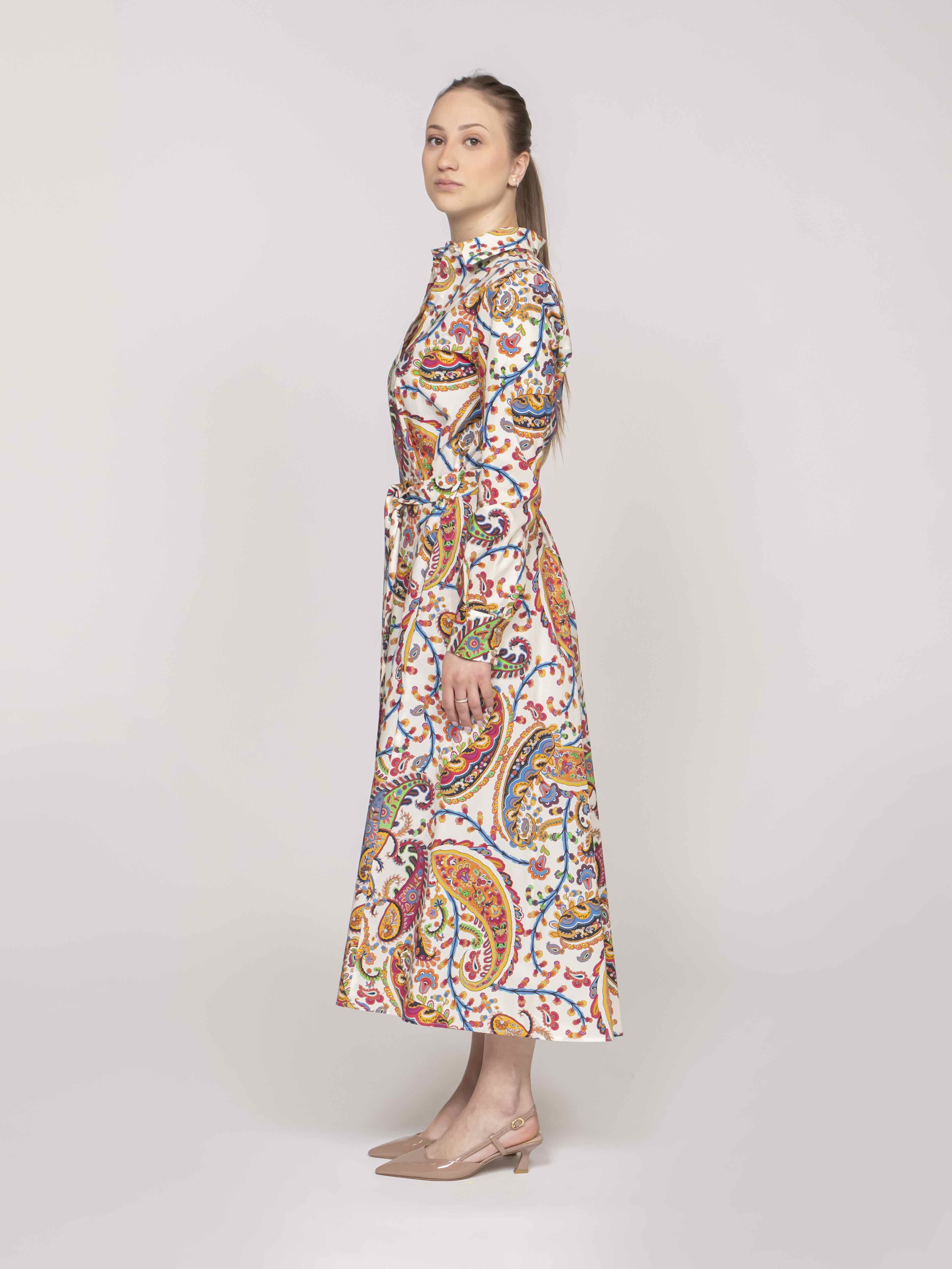 Etro Abito X0801 STAMPA F.DO BIANCO