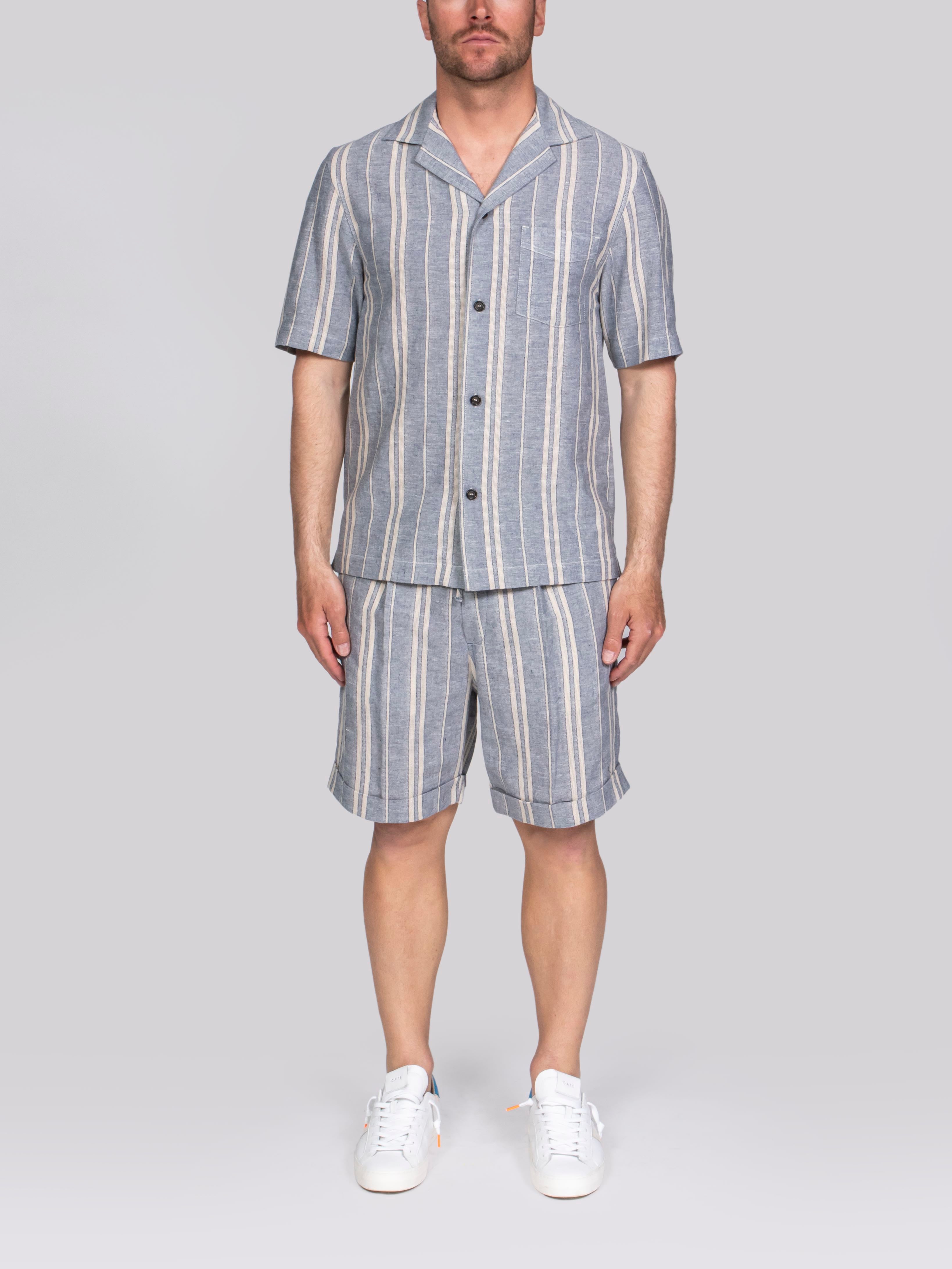 Paolo Pecora Men's Bermuda Rda1 Striped/light blue – Vanda Boutique