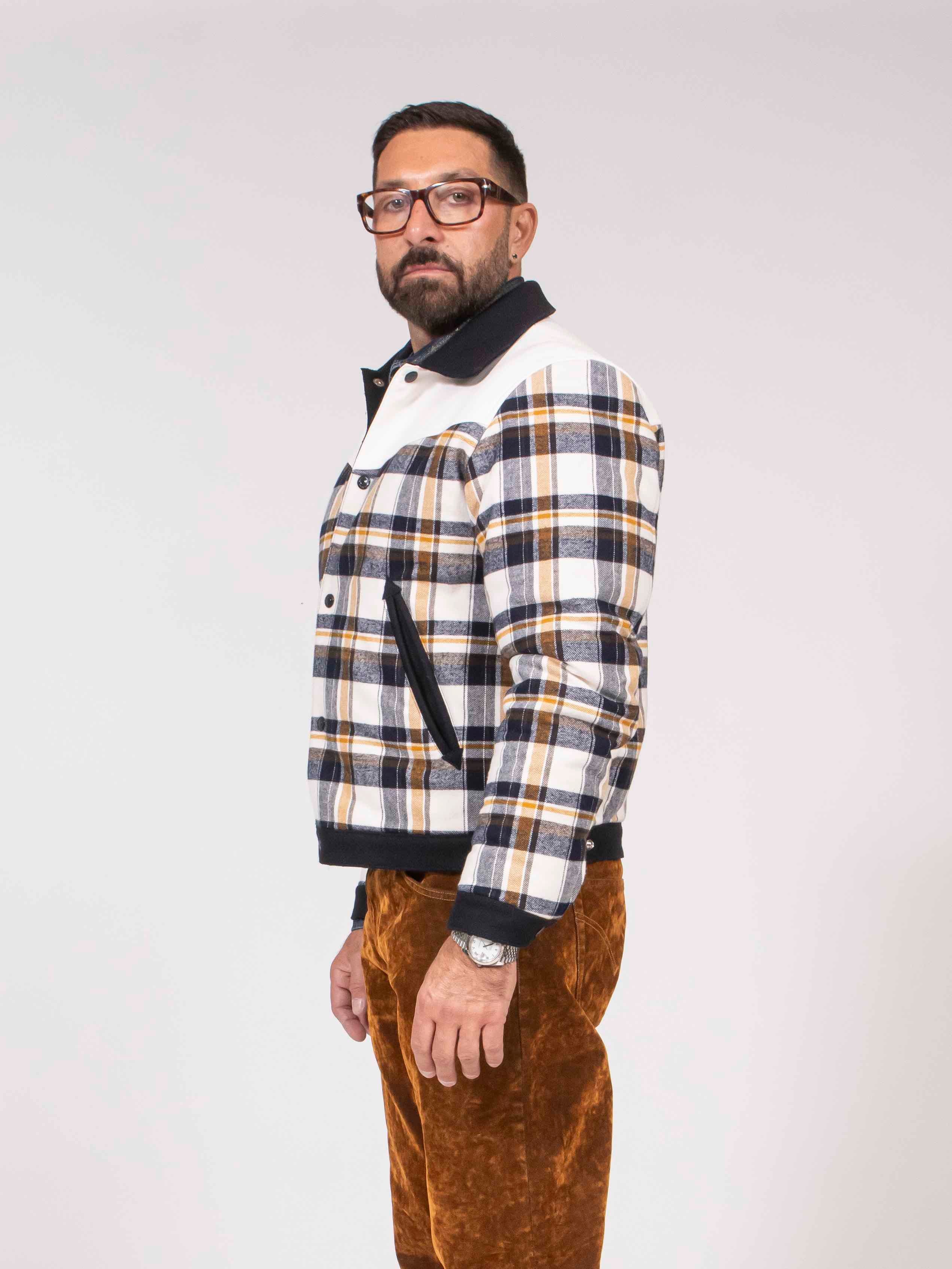 Dsquared2 Blouson Western 001F WHITE/OCHRE/BLACK