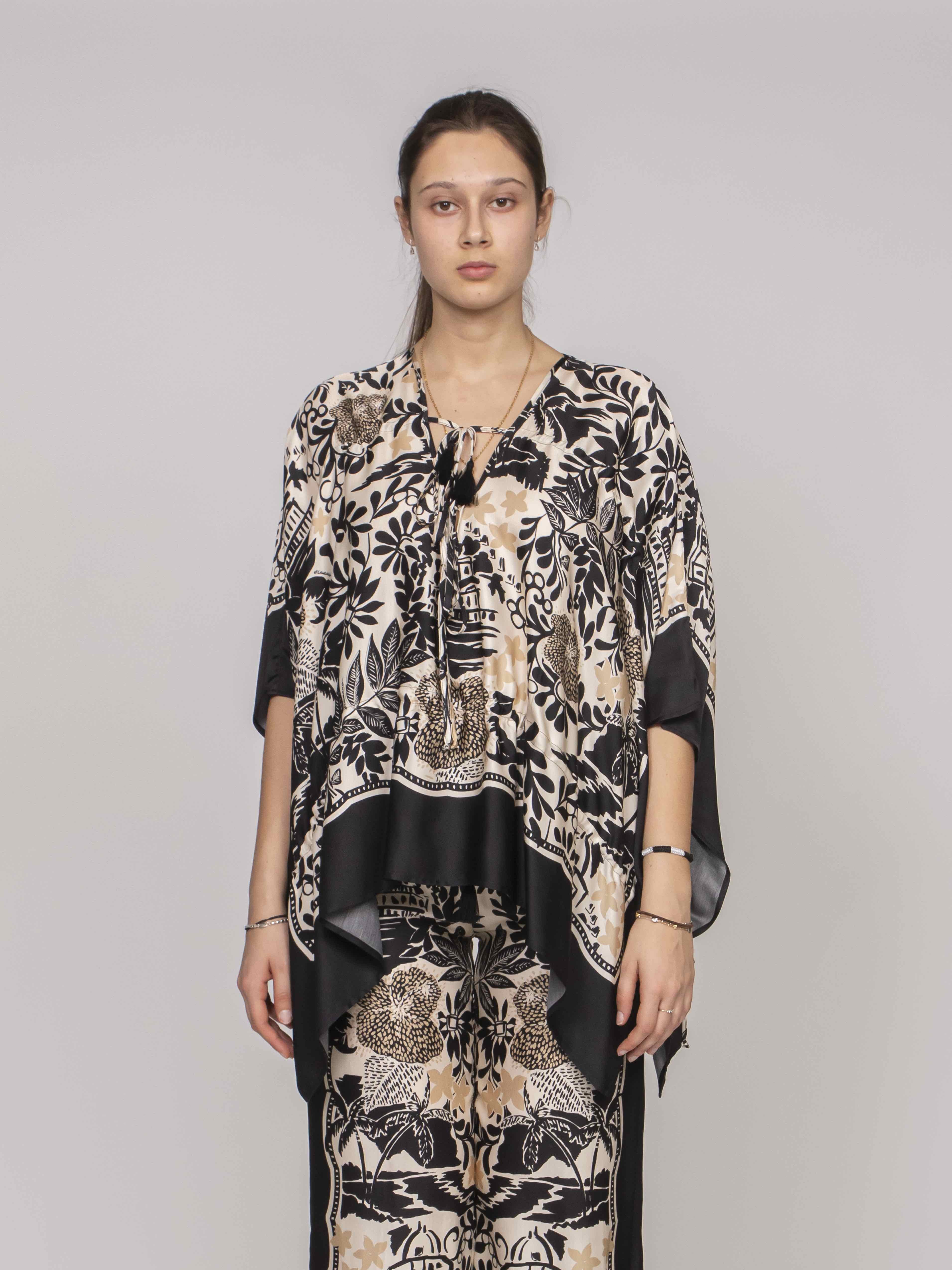 Ermanno Firenze Blusa 39399 MANDORLA SC/ECRU/NERO