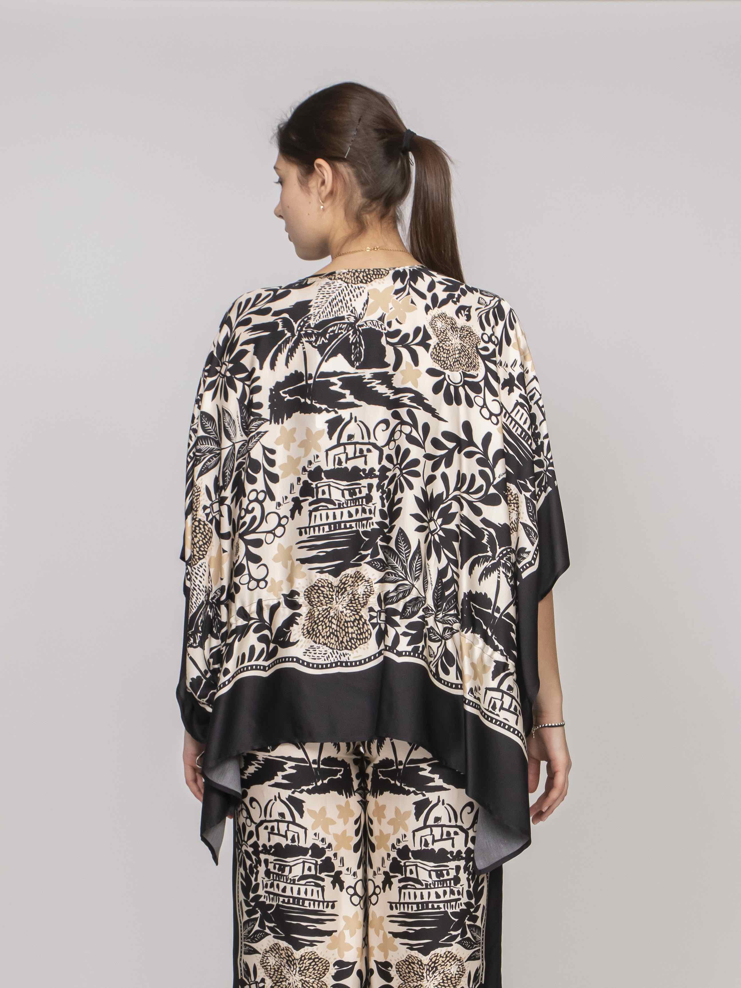 Ermanno Firenze Blusa 39399 MANDORLA SC/ECRU/NERO