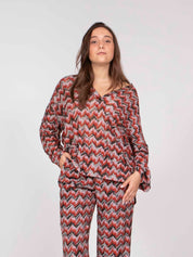 Missoni Blusa S4175 RED BLACK