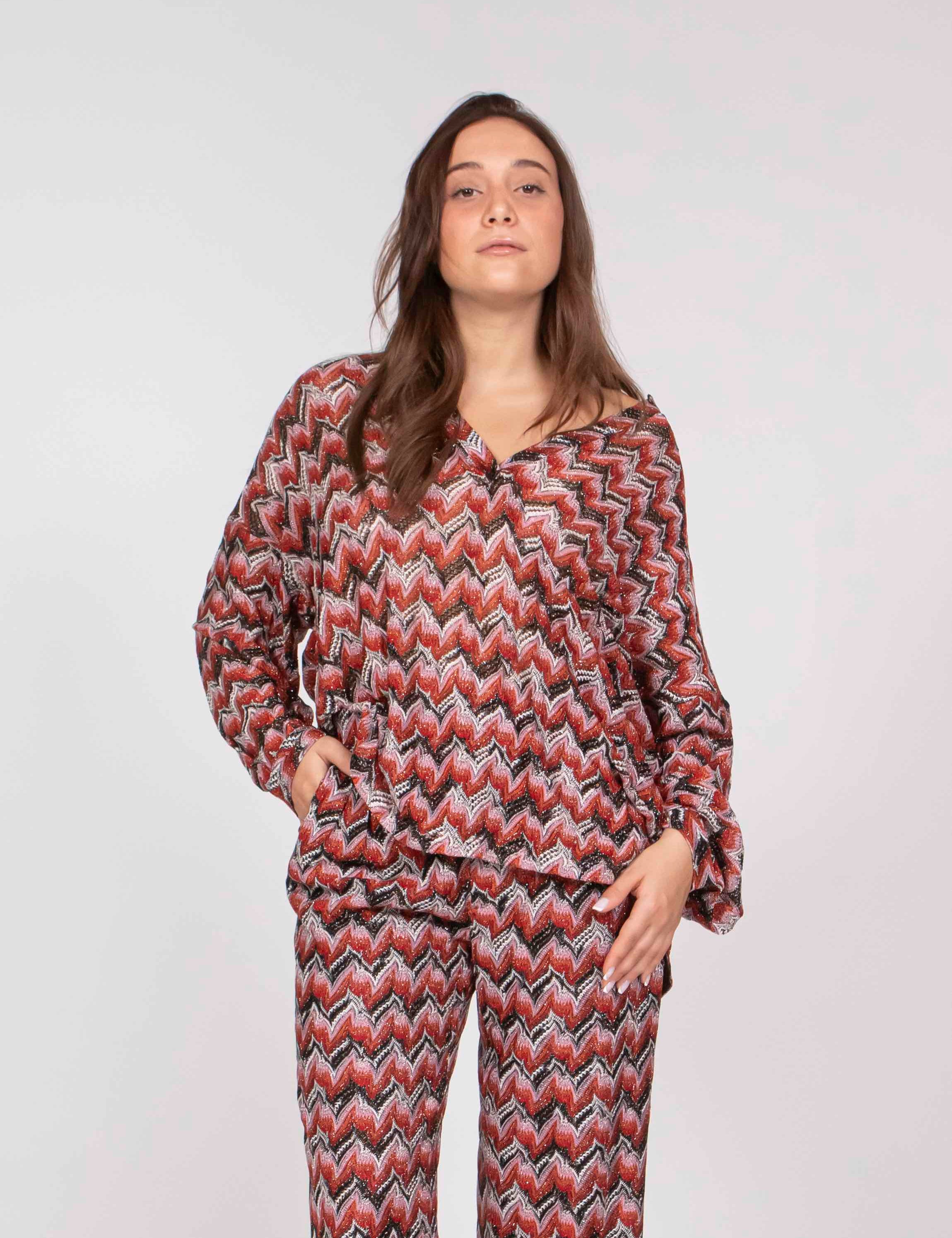 Missoni Blusa S4175 RED BLACK