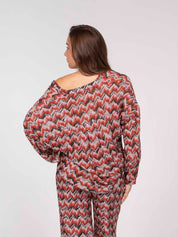 Missoni Blusa S4175 RED BLACK