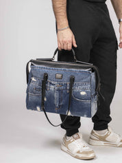 Dolce & Gabbana Borsa a Mano Denim 8E670 BLU/NERO