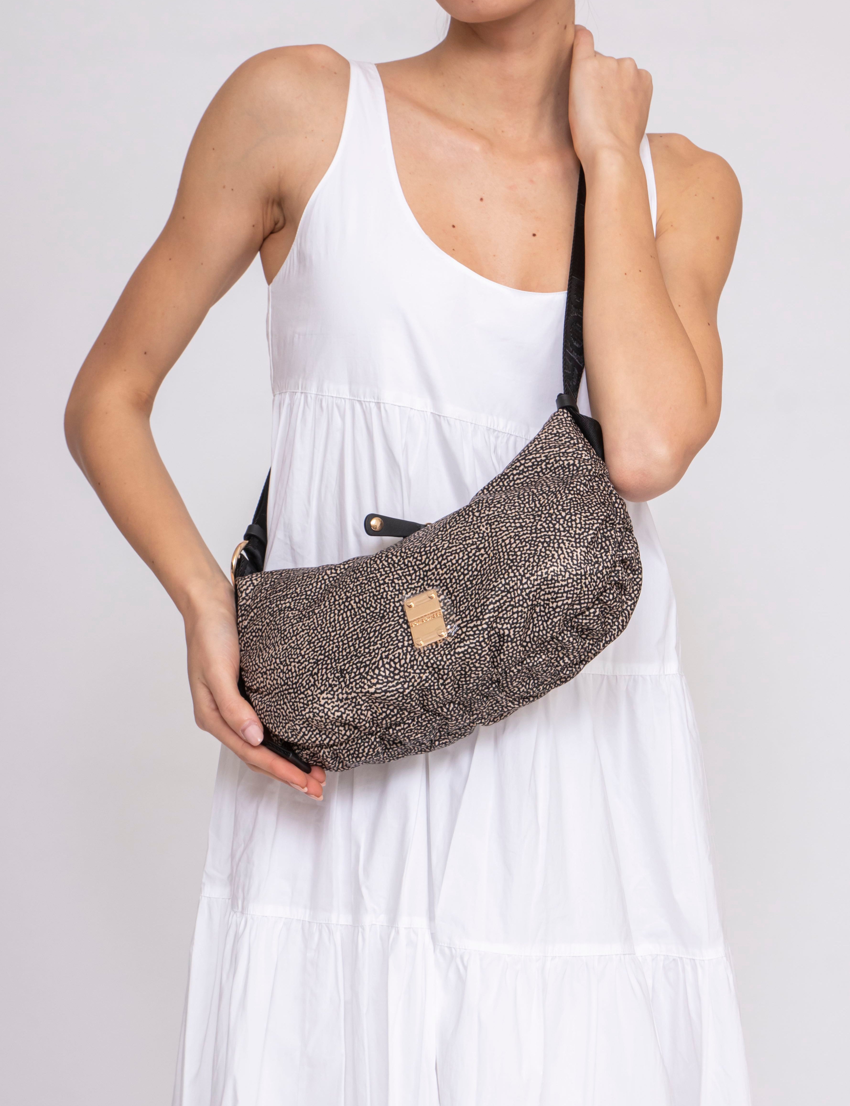 Borbonese Borsa Cross Over S. X11 NATURALE NERO