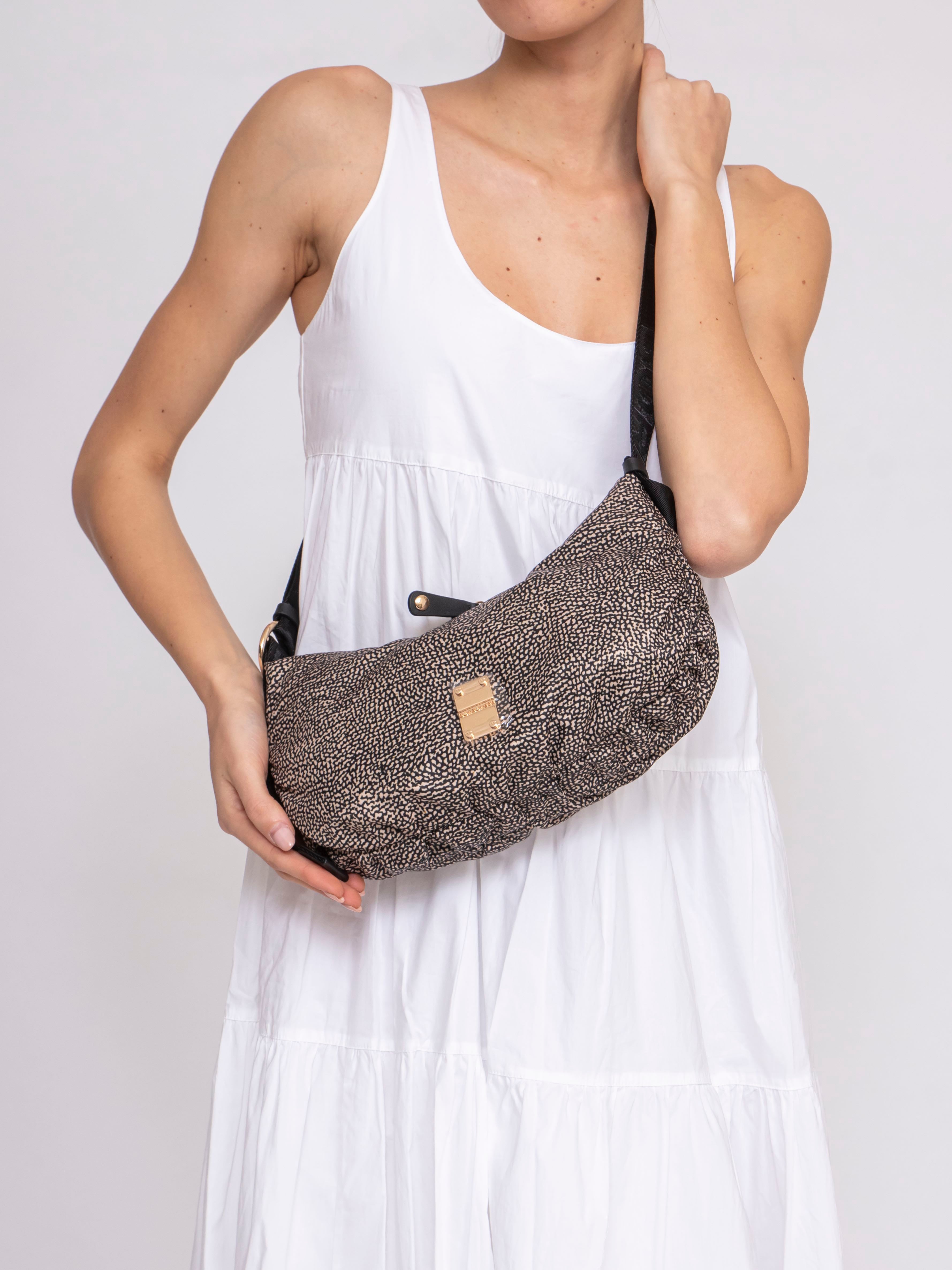Borbonese Borsa Cross Over S. X11 NATURALE NERO