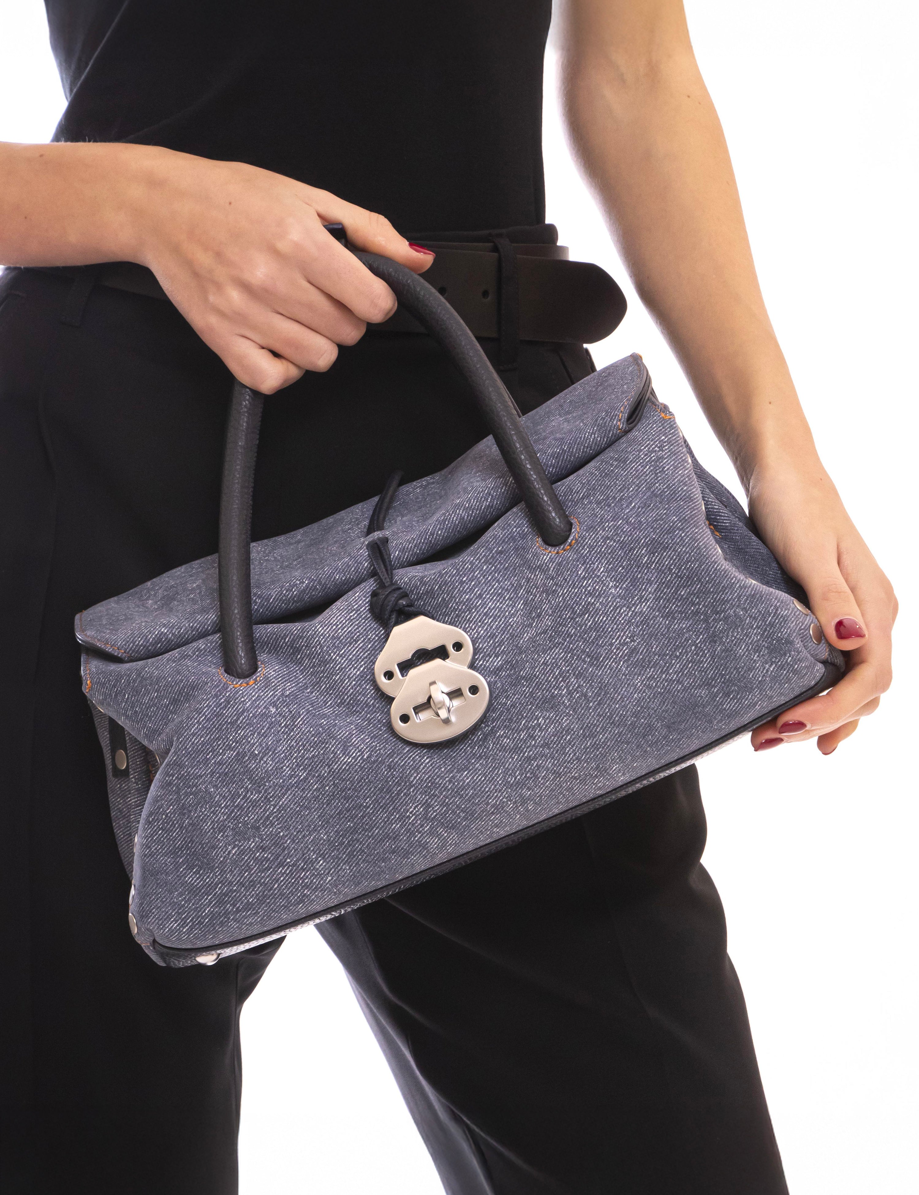 Zanellato Borsa Dotta Tela Genova S Z0593 DENIM BLUE RAW