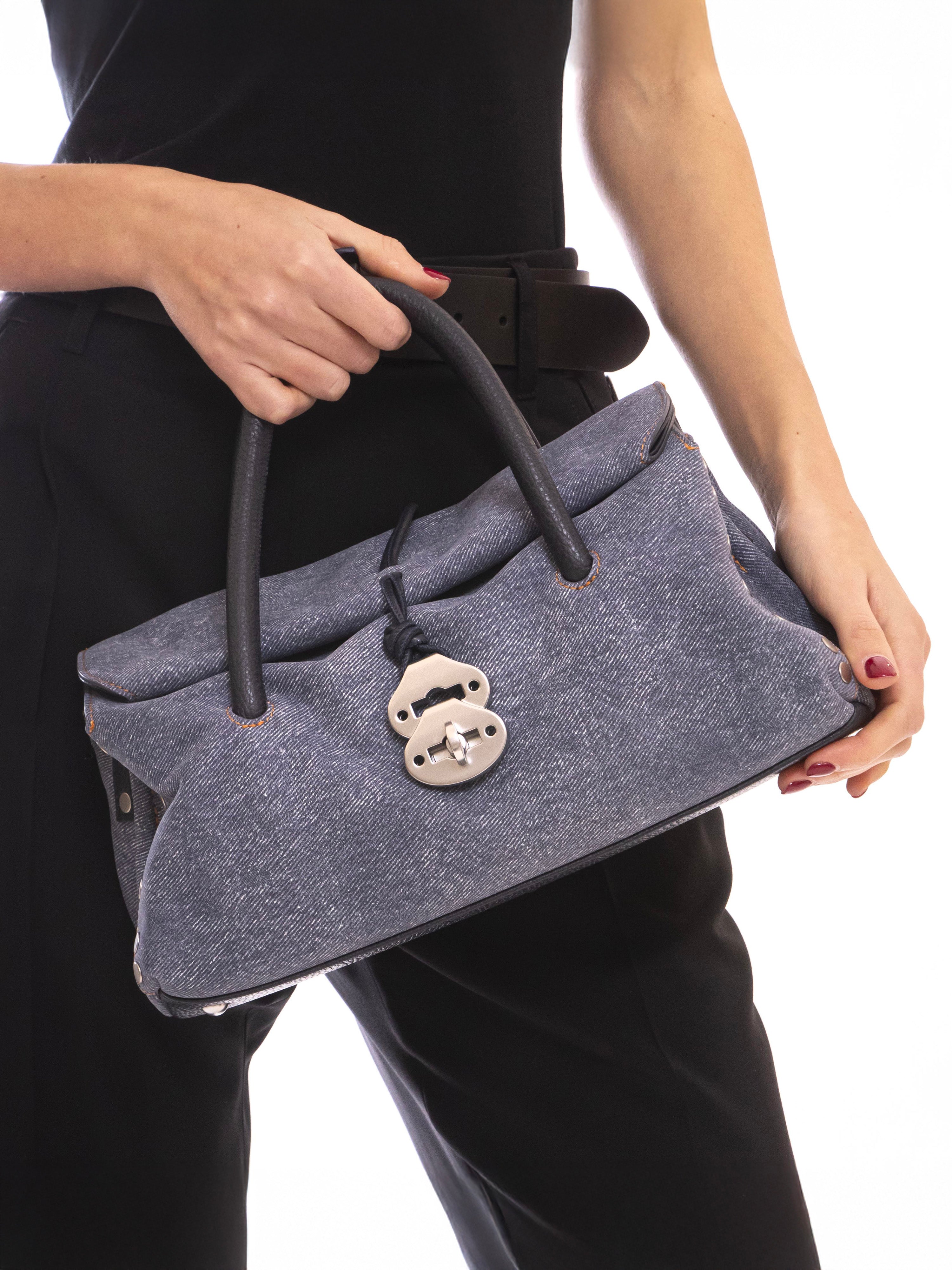 Zanellato Borsa Dotta Tela Genova S Z0593 DENIM BLUE RAW