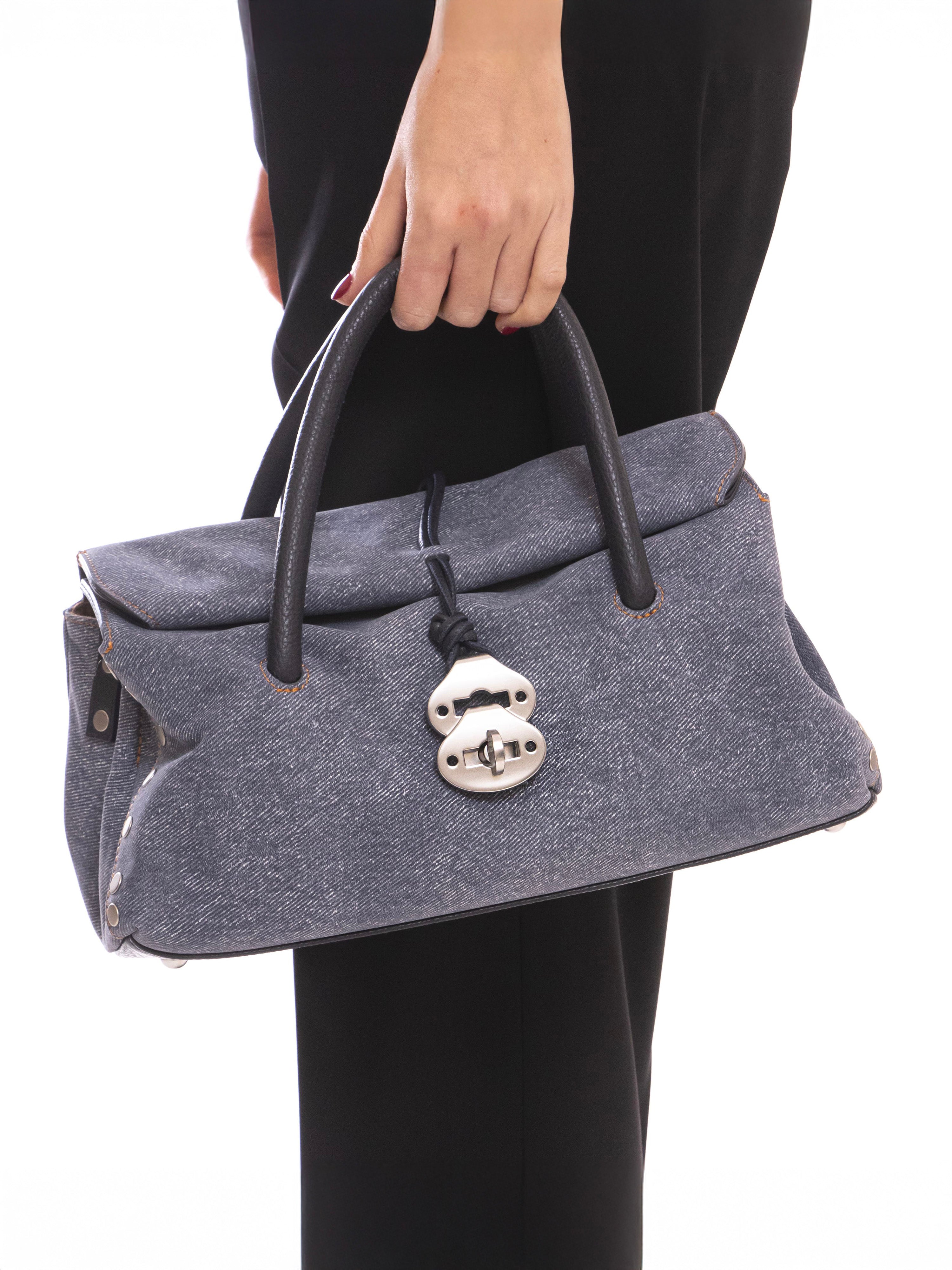 Zanellato Borsa Dotta Tela Genova S Z0593 DENIM BLUE RAW