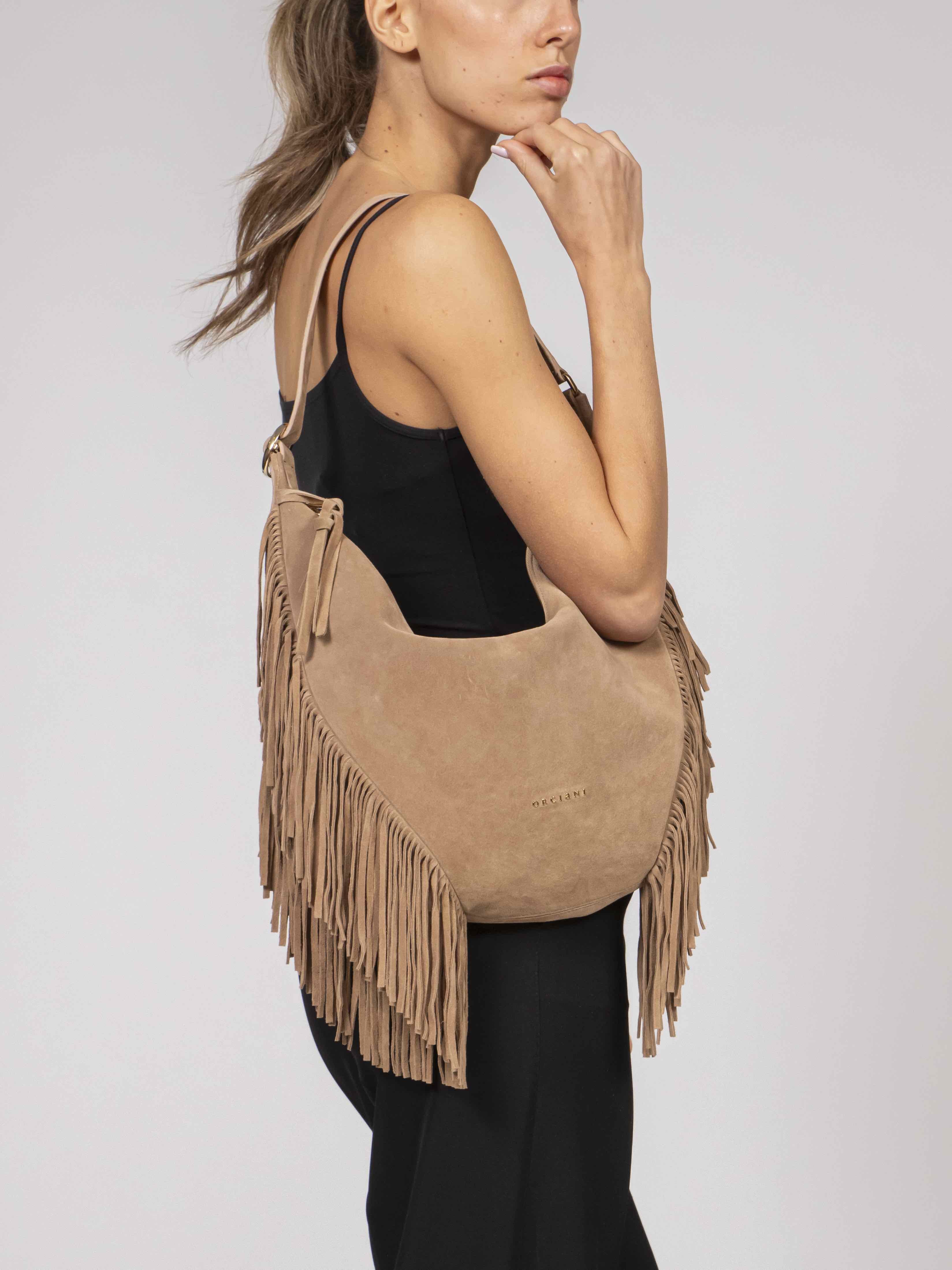 Orciani Borsa Hobo Peach BIS BEIGE